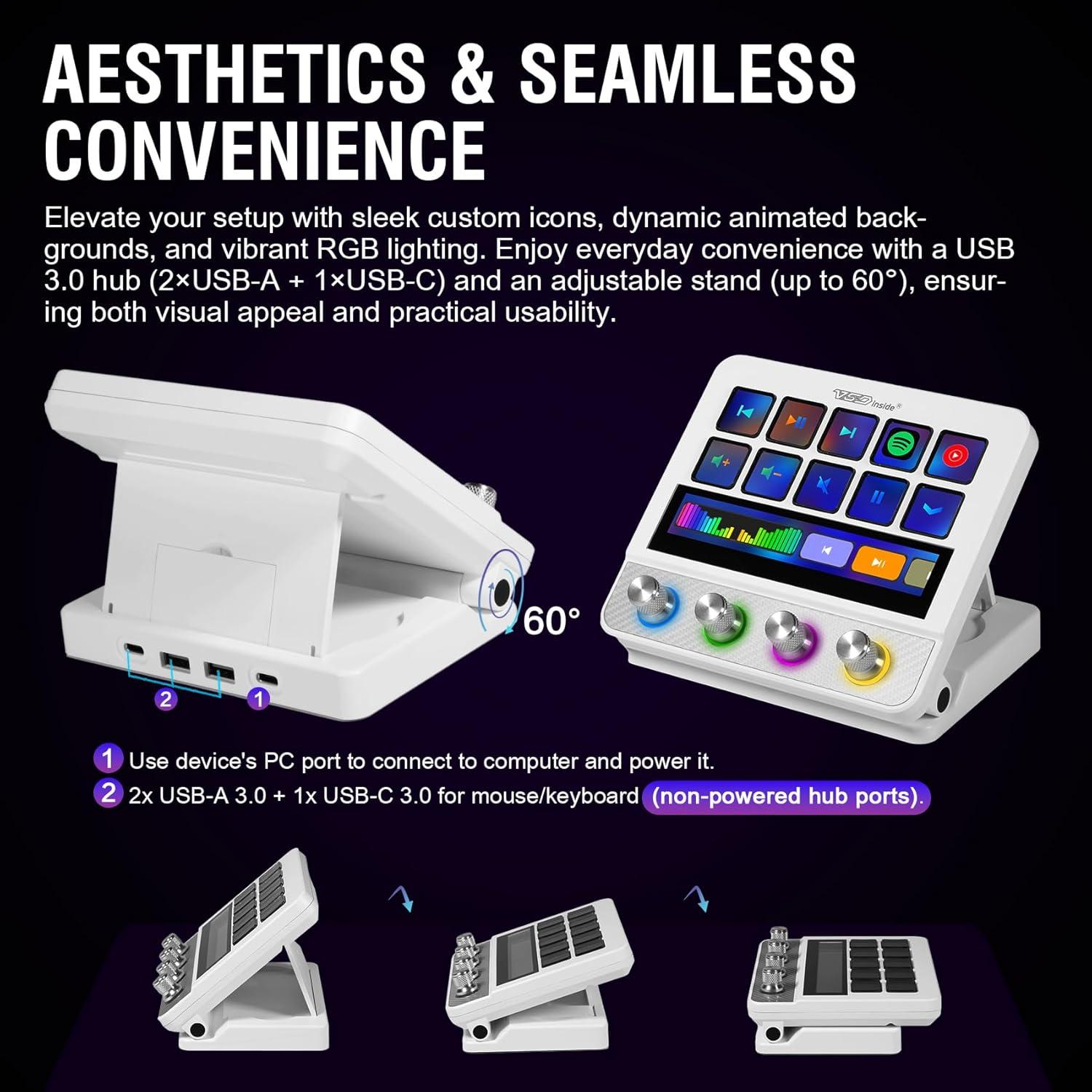 Controlador de Streaming VSD Macro Pad USB Programable RGB