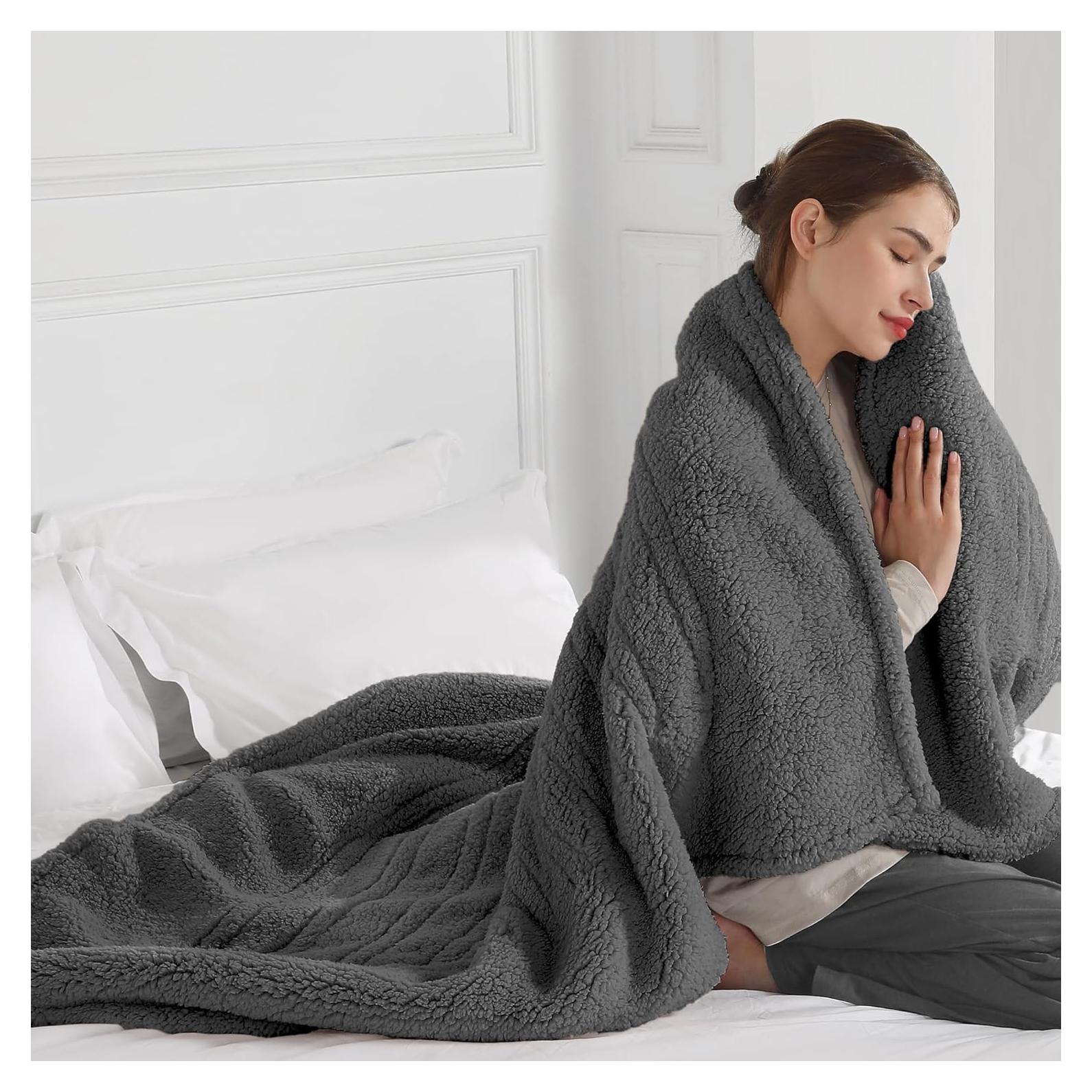 Manta Térmica ESTINGO 50x60 cm 5 Niveles Calor Gris