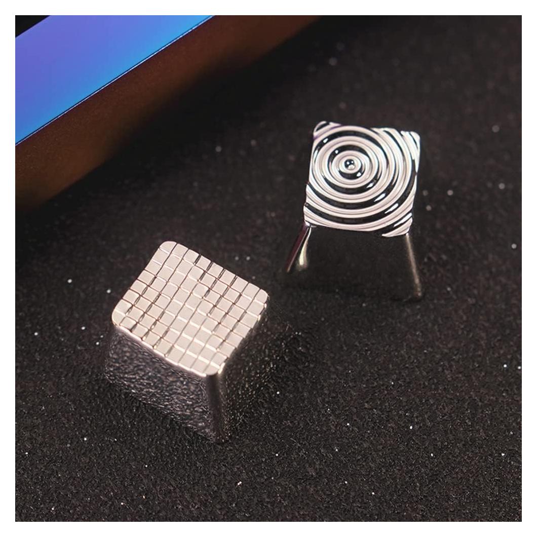 Tecla Mecánica de Metal Tiansheng 1u R4 Estilo Diamante Plateada