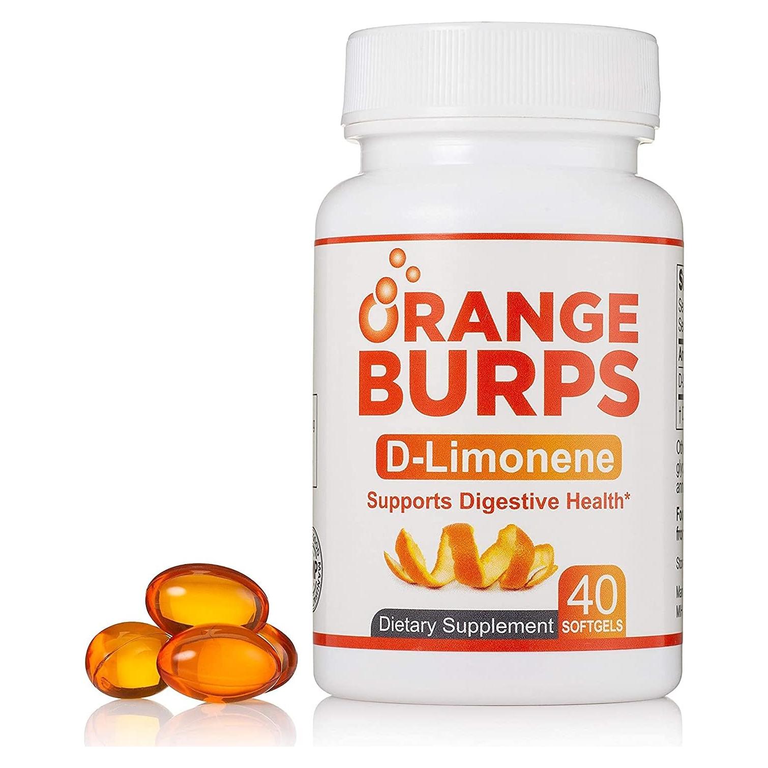 Geles Blandos Eructos de Naranja D-Limoneno 1000 mg - Alivio Acidez