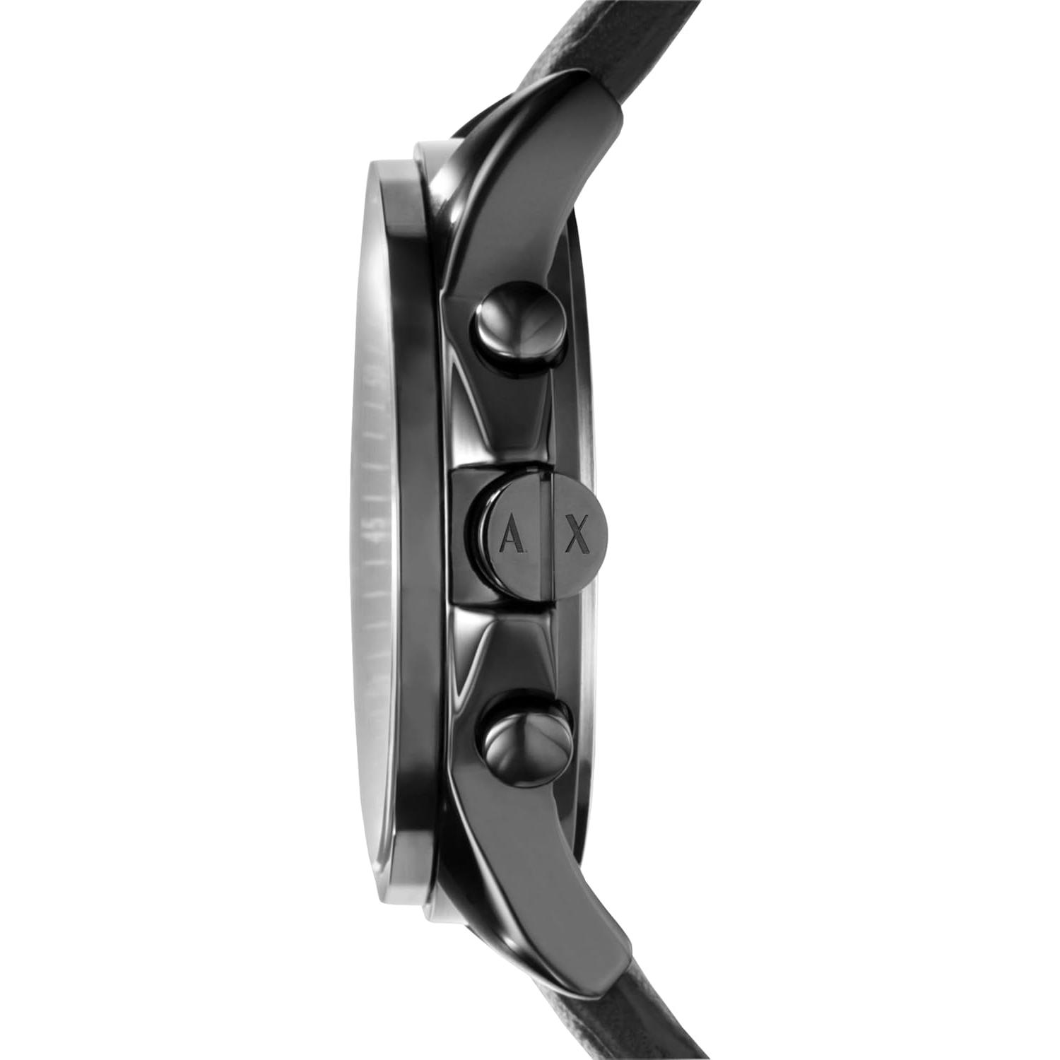 Reloj Cronógrafo AX Armani Exchange 45mm Correa Cuero Negro