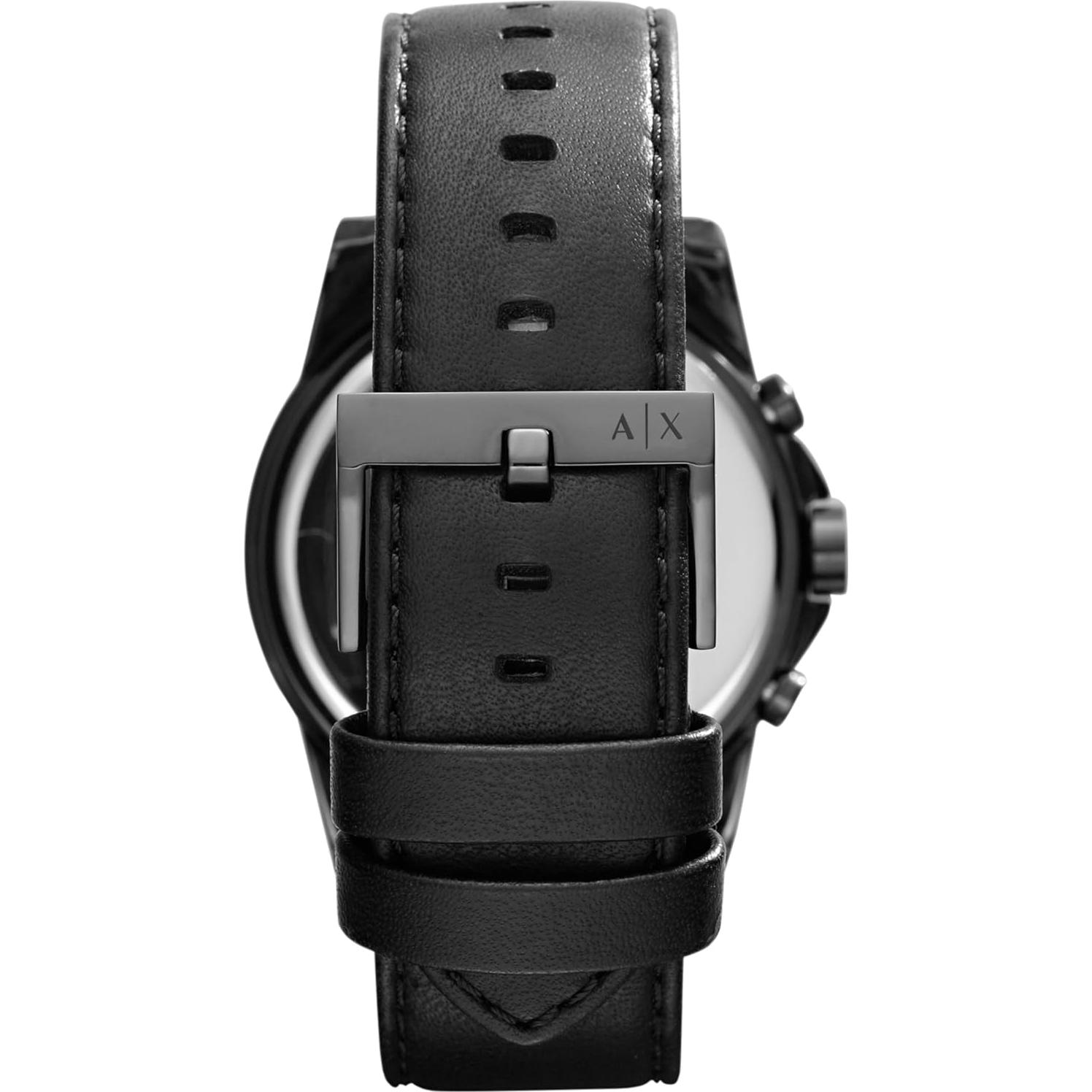 Reloj Cronógrafo AX Armani Exchange 45mm Correa Cuero Negro