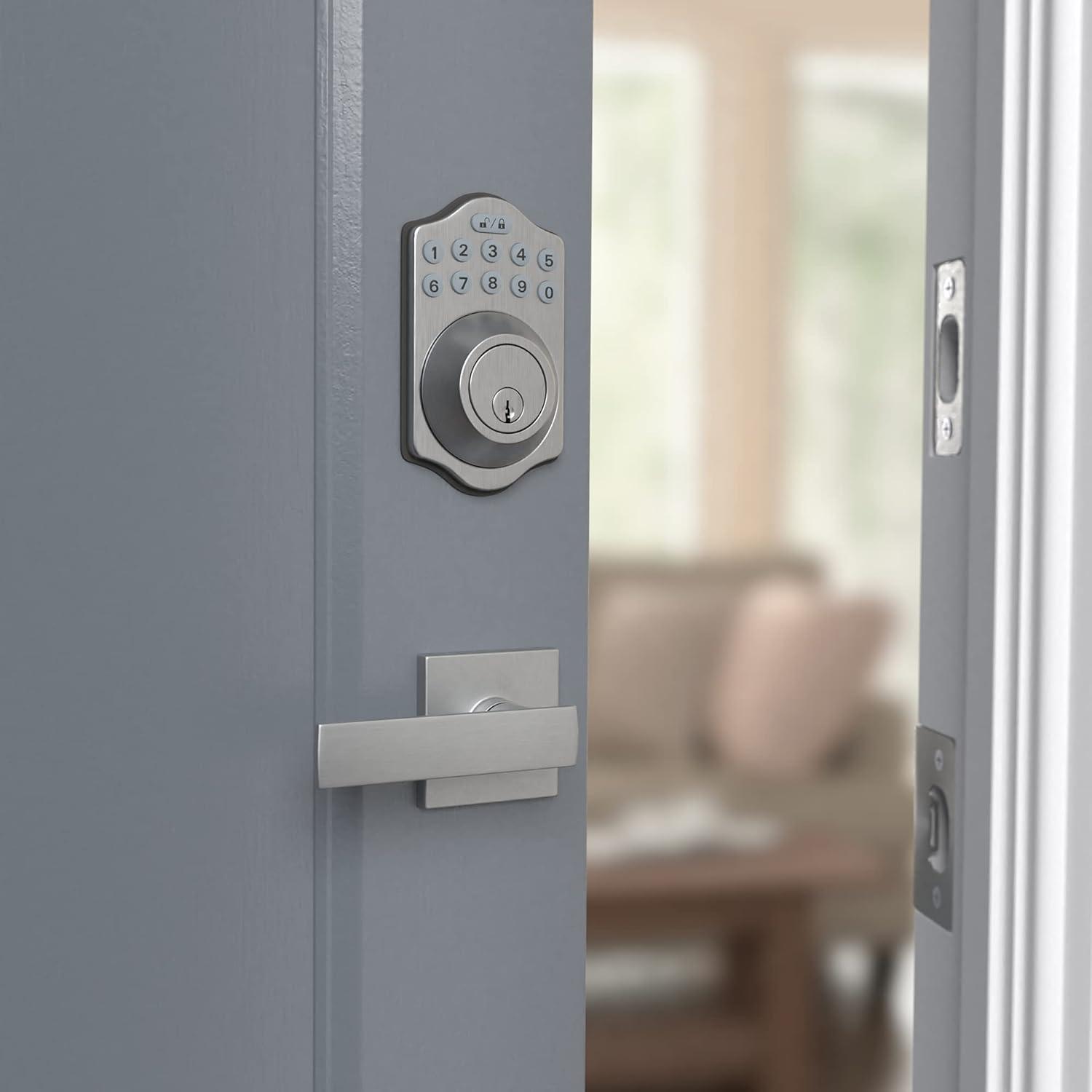 Cerradura Electrónica Amazon Basics con Teclado y Manija