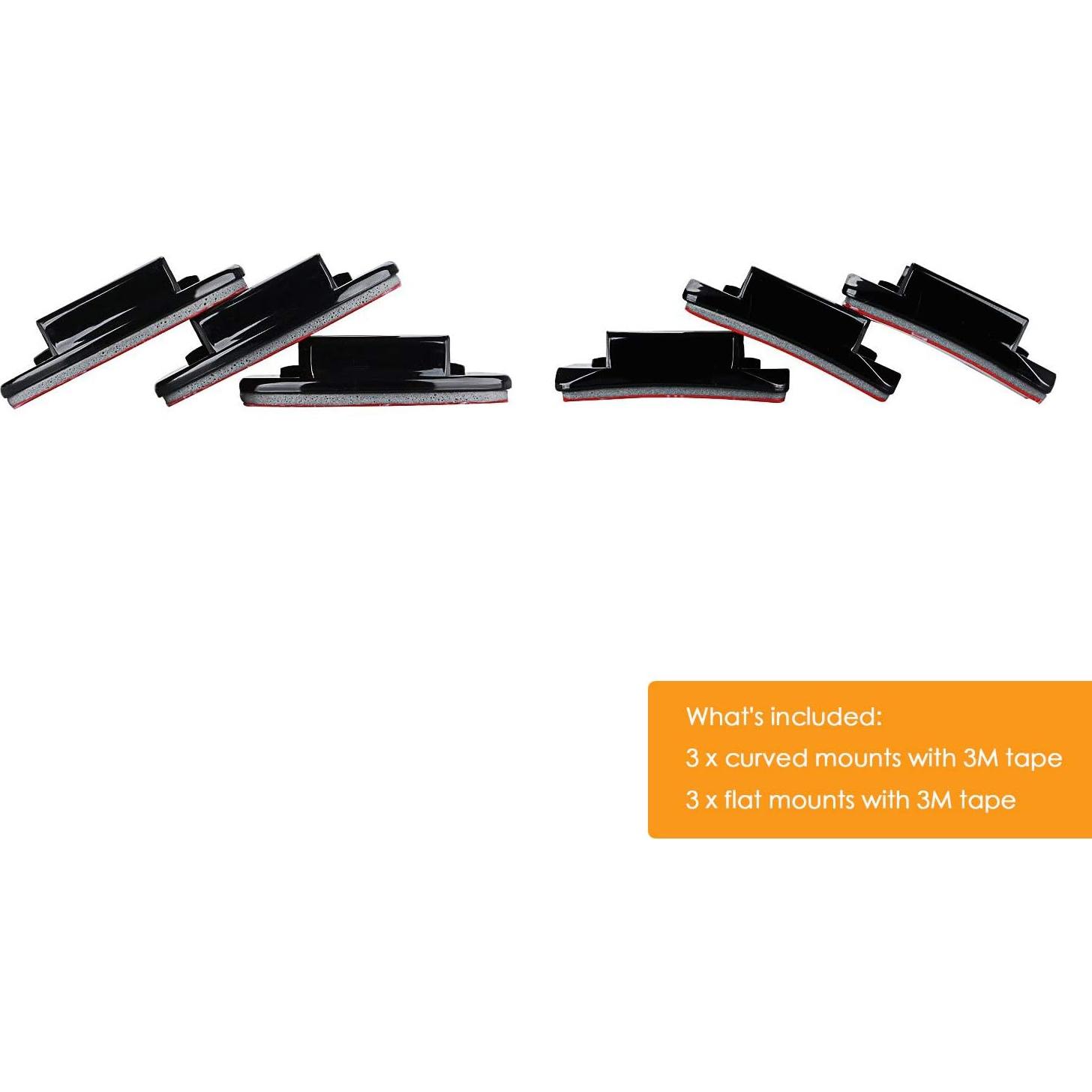 Montajes Adhesivos Curvados 3M para Casco GoPro y DJI (6 Pzs)