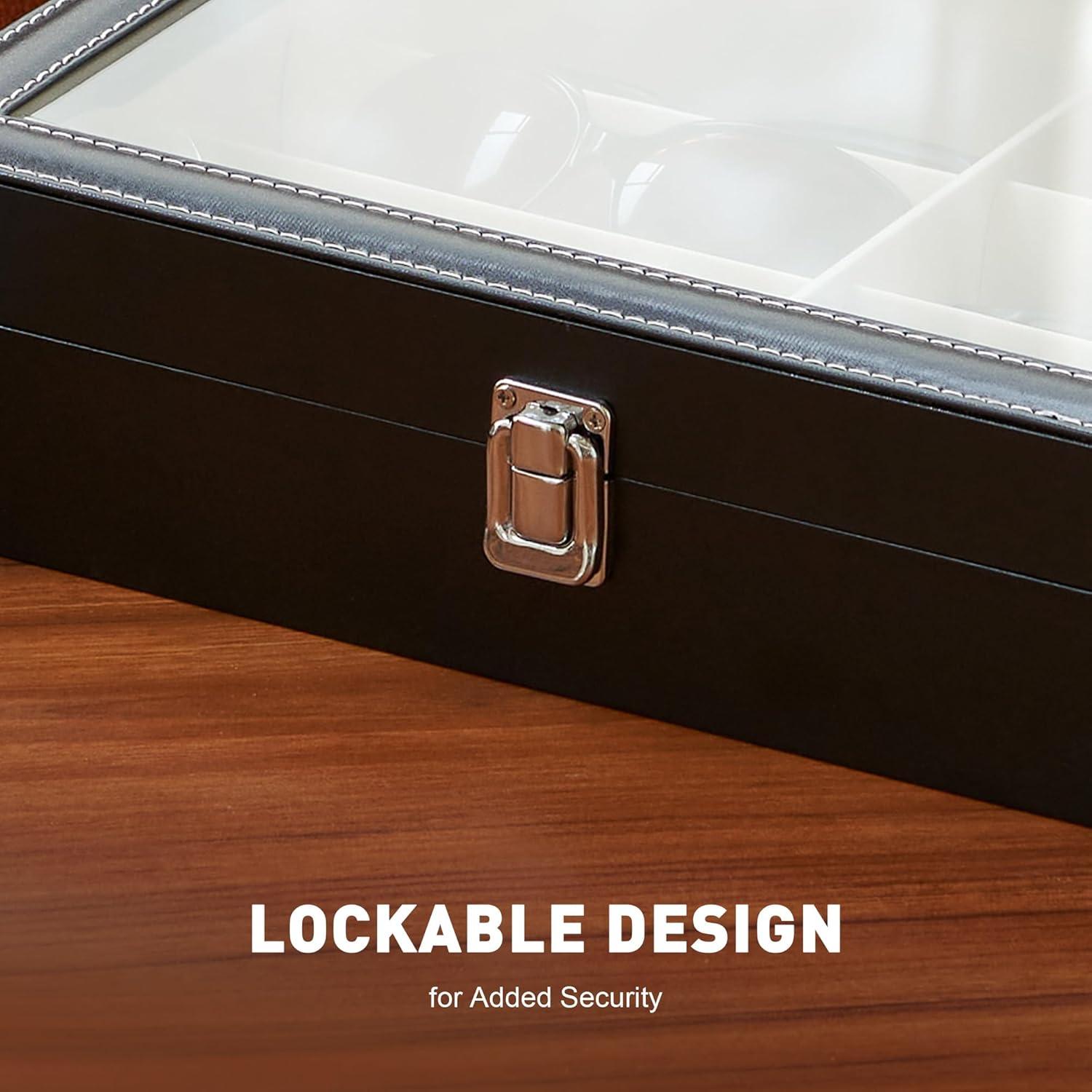 Organizador de Gafas CO-Z 8 Compartimentos Negro