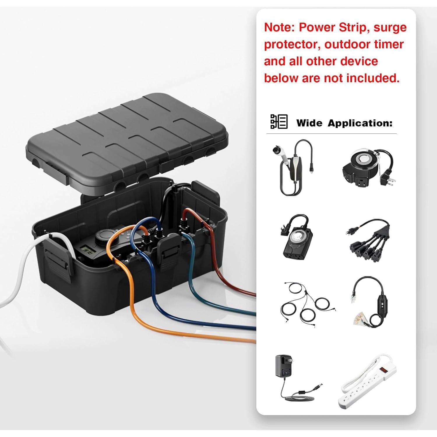 Caja Eléctrica Exterior Flemoon IP54 31.75x21.59x12.7cm Negra