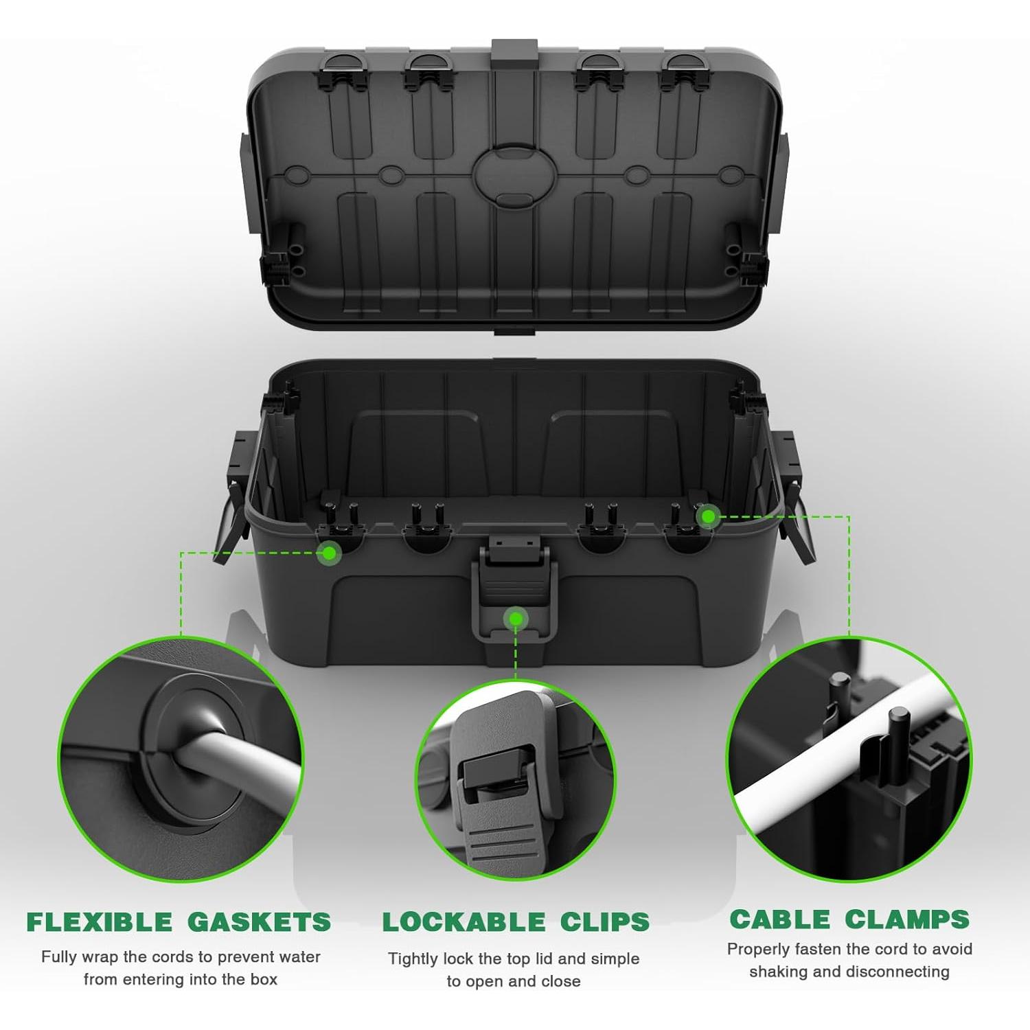 Caja Eléctrica Exterior Flemoon IP54 31.75x21.59x12.7cm Negra