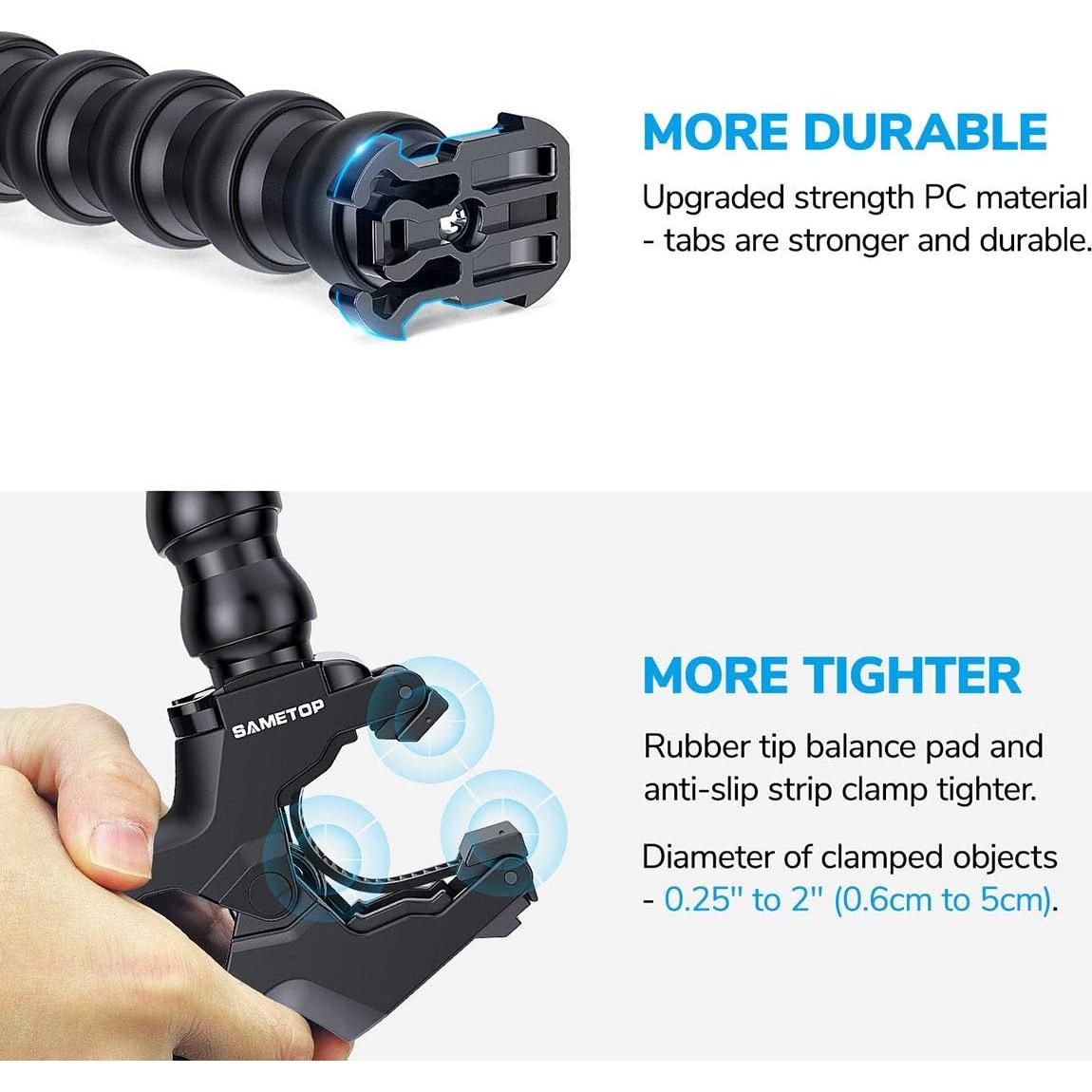 Soporte Jaws Flex Clamp Sametop para GoPro y DJI Osmo