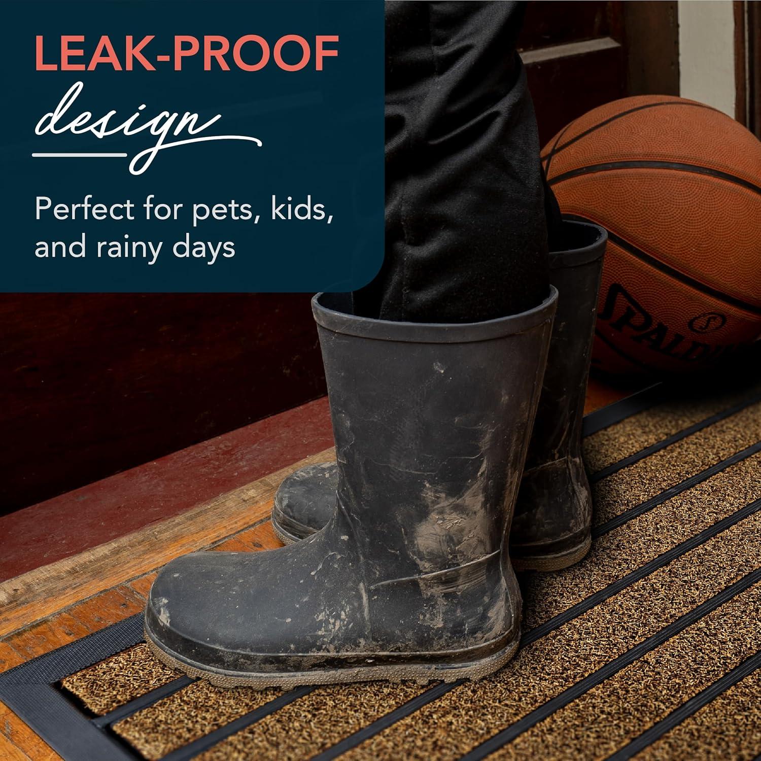 Alfombra de Entrada Antideslizante Ubdyo 76x43 cm Marrón