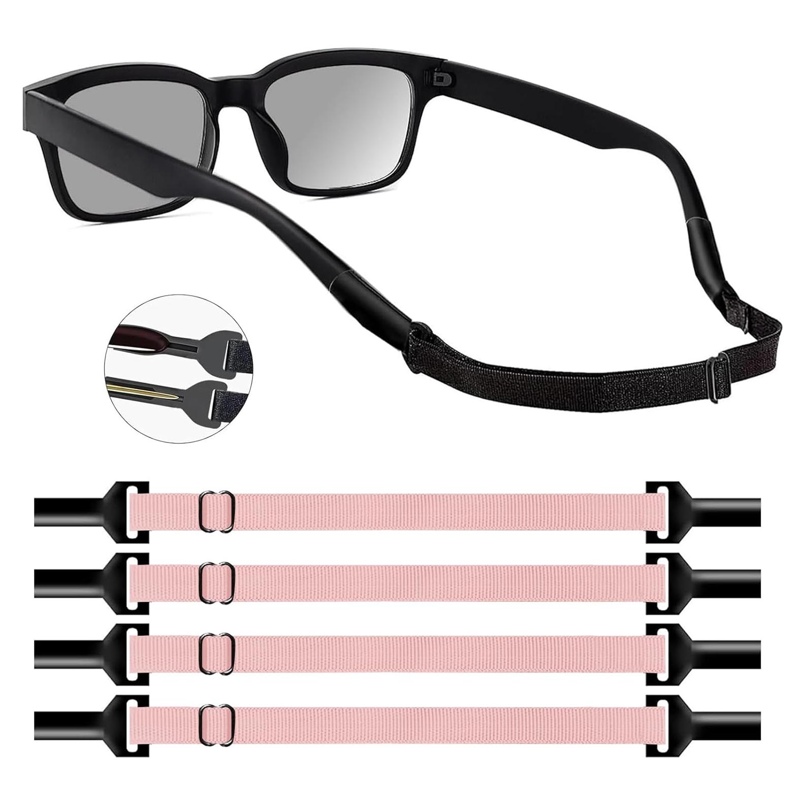 Correa Ajustable para Gafas KECHIO Rosa 24-34 cm Paquete de 4