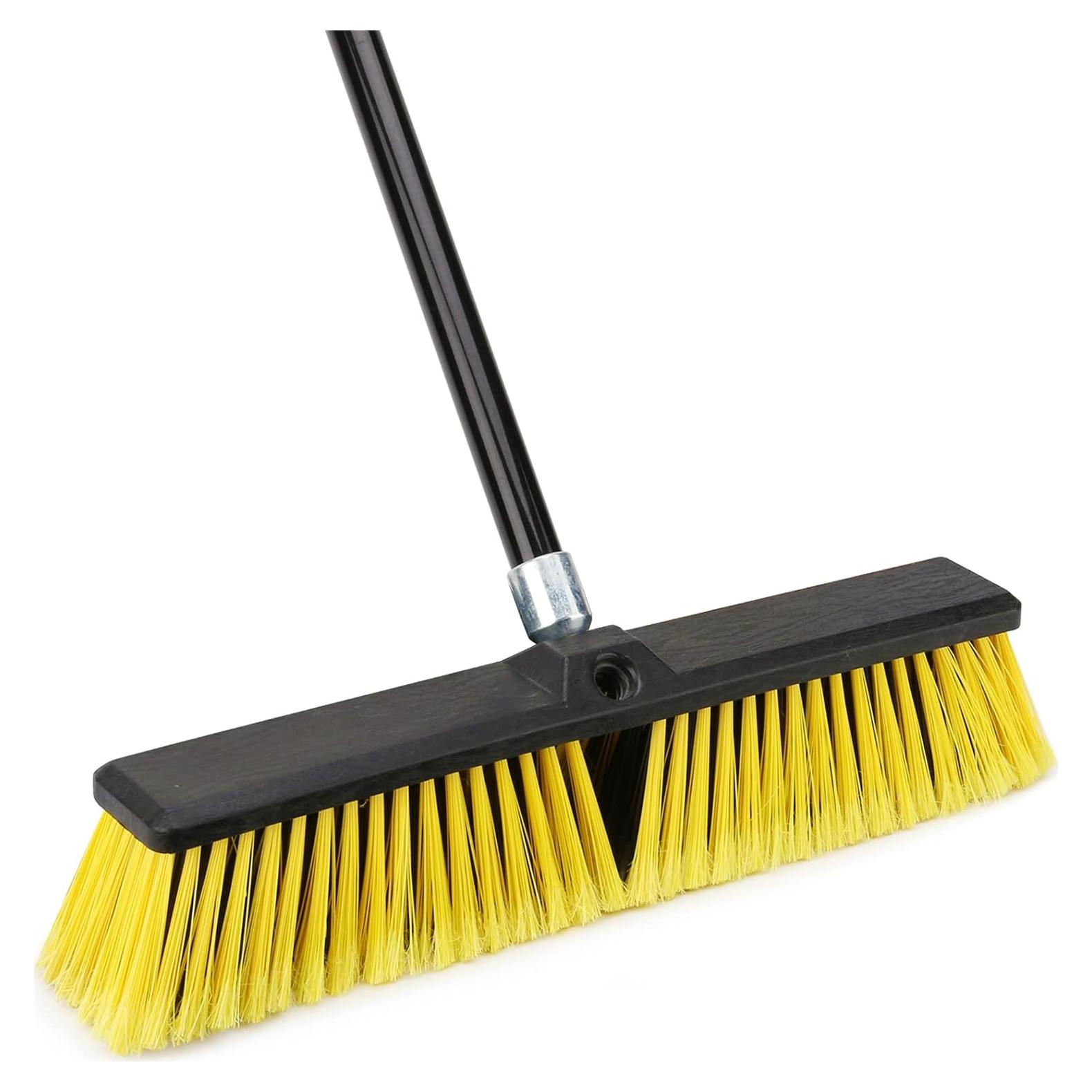 Escoba de Empuje KeFanta 18" Amarilla para Exterior