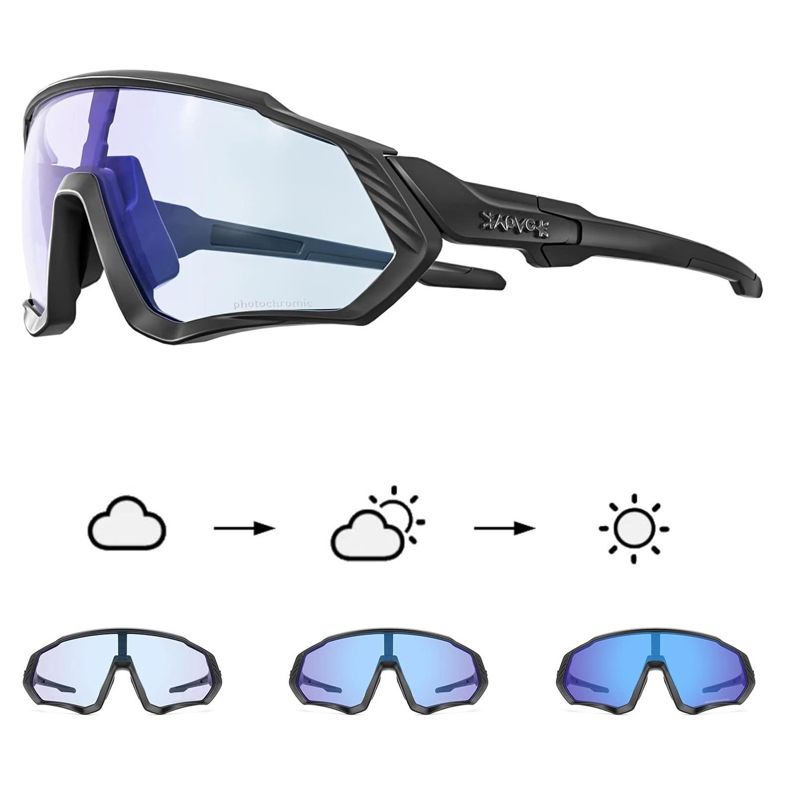 Gafas de Ciclismo KAPVOE Fotoquímicas UV400 para Adultos