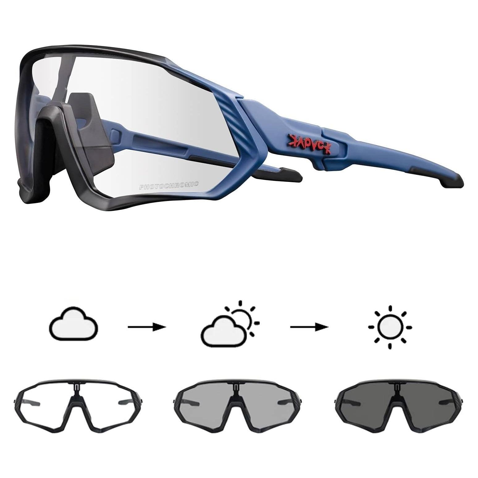 Gafas de Ciclismo KAPVOE Fotoquímicas UV400 para MTB