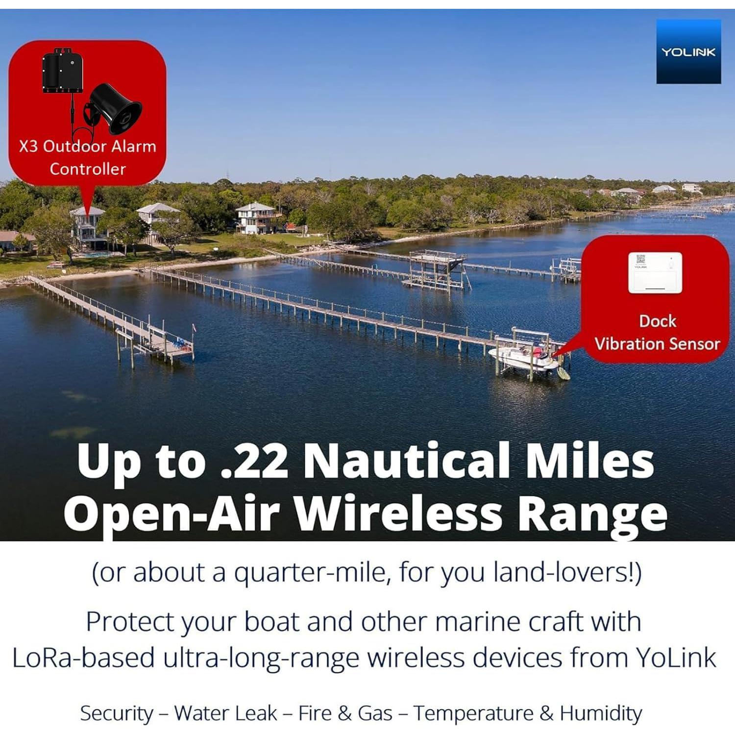 Controlador de Alarma Exterior YoLink X3 130dB Batería 10 Años