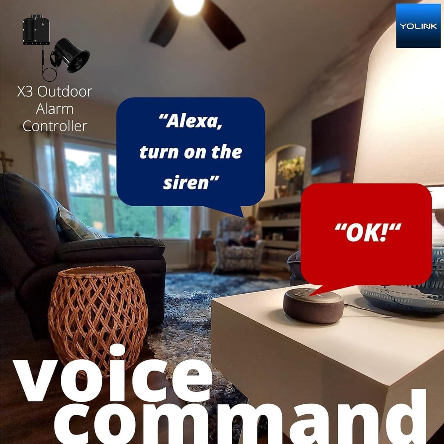 Controlador de Alarma Exterior YoLink X3 130dB Batería 10 Años