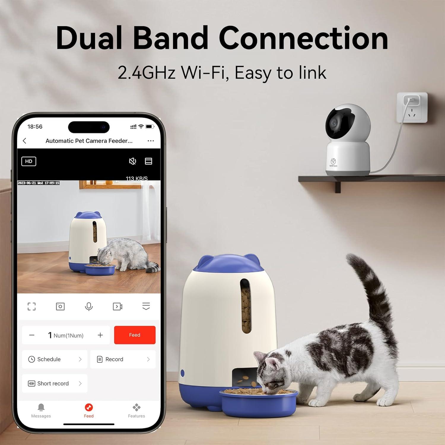 Comedero Automático Inteligente PAPIFEED con Cámara HD 1080P
