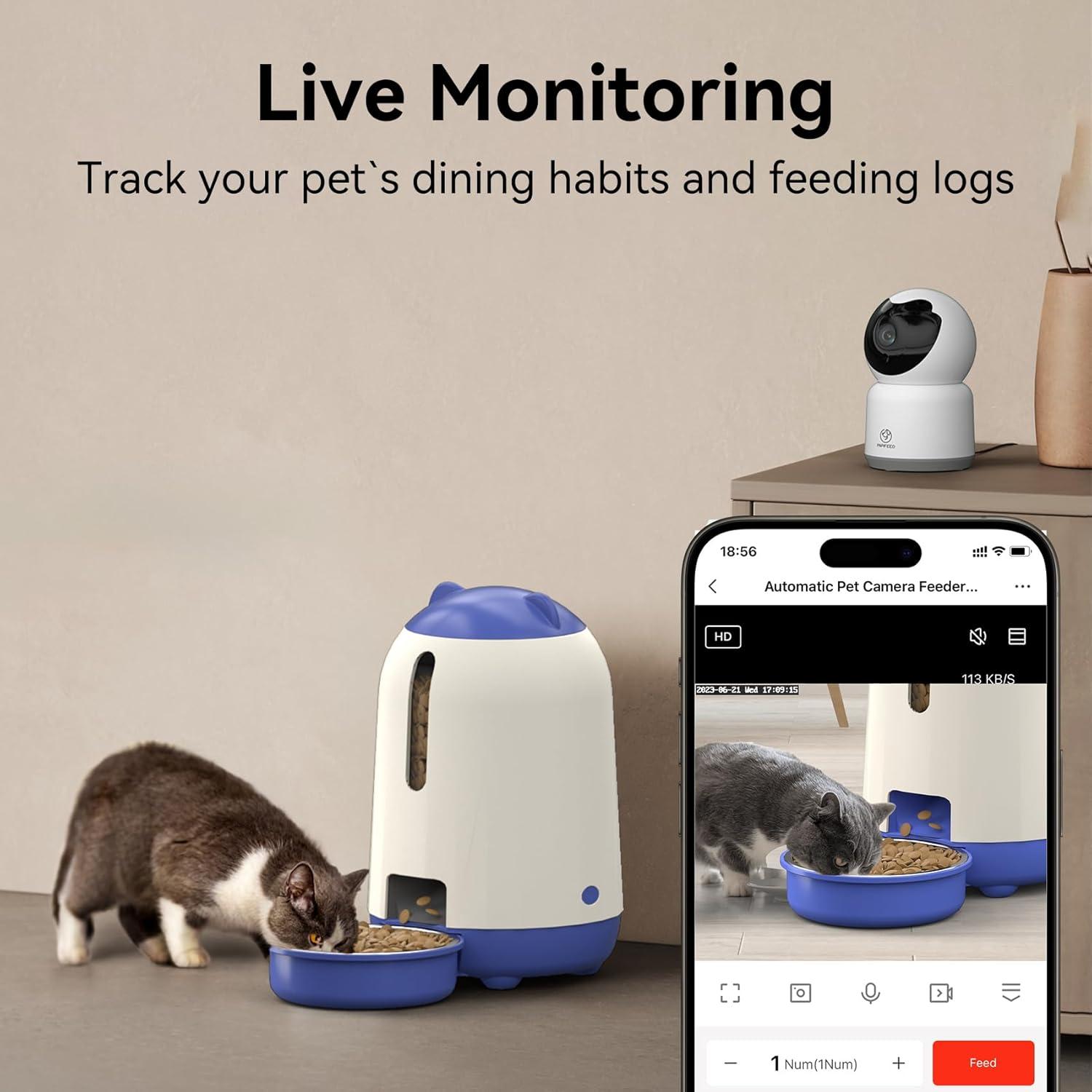 Comedero Automático Inteligente PAPIFEED con Cámara HD 1080P