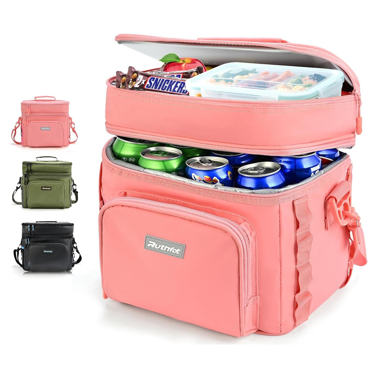 Bolsa Térmica Plegable Ruthfot Rosa 30L Aislante para Camping