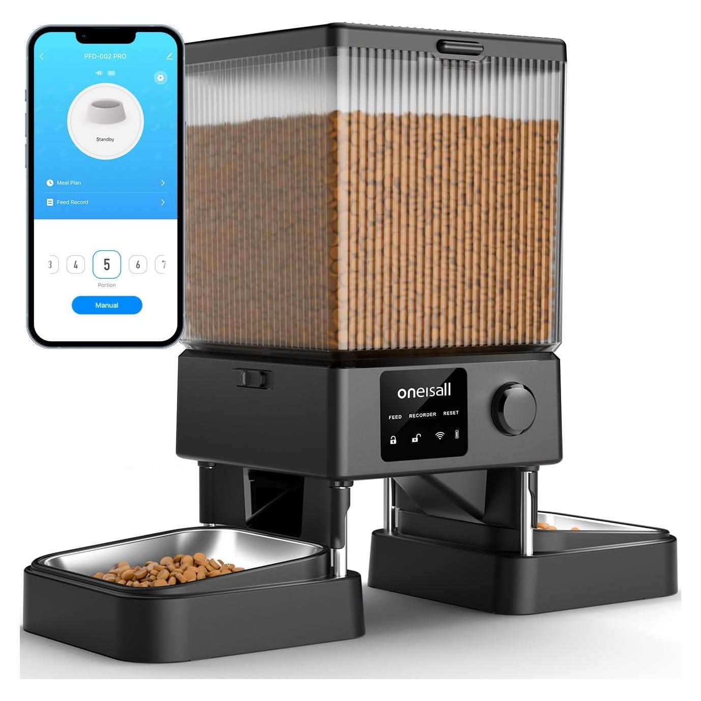 Comedero Automático para Gatos oneisall 5L WiFi Control APP