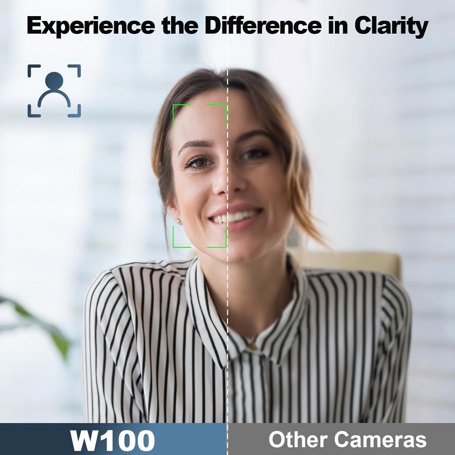 Cámara Web 2K NBDDIGITAL W100 con Micrófonos AI y Control Remoto