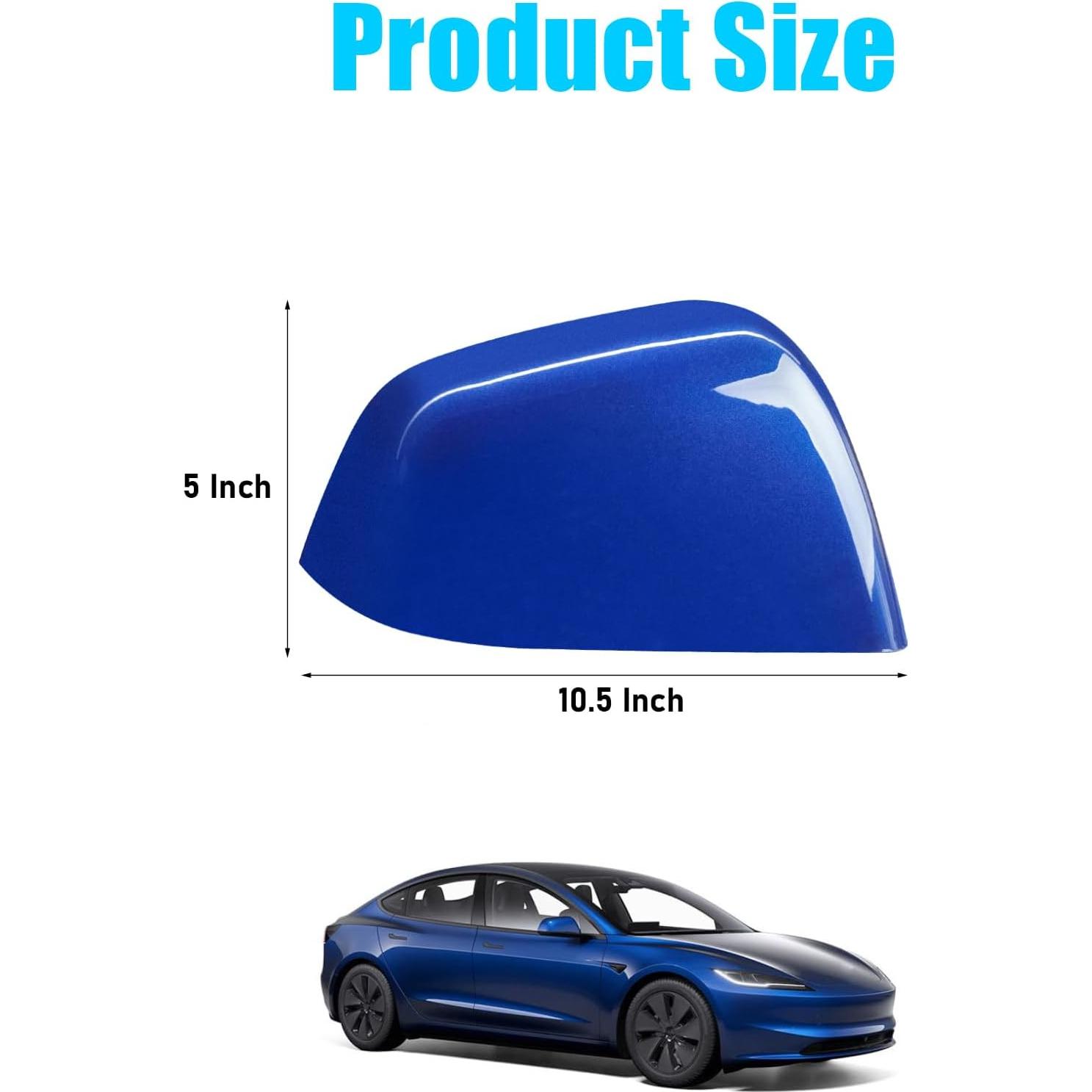 Cubierta Espejo Lateral Derecho Jaronx Tesla Model 3 Azul 2017-2025