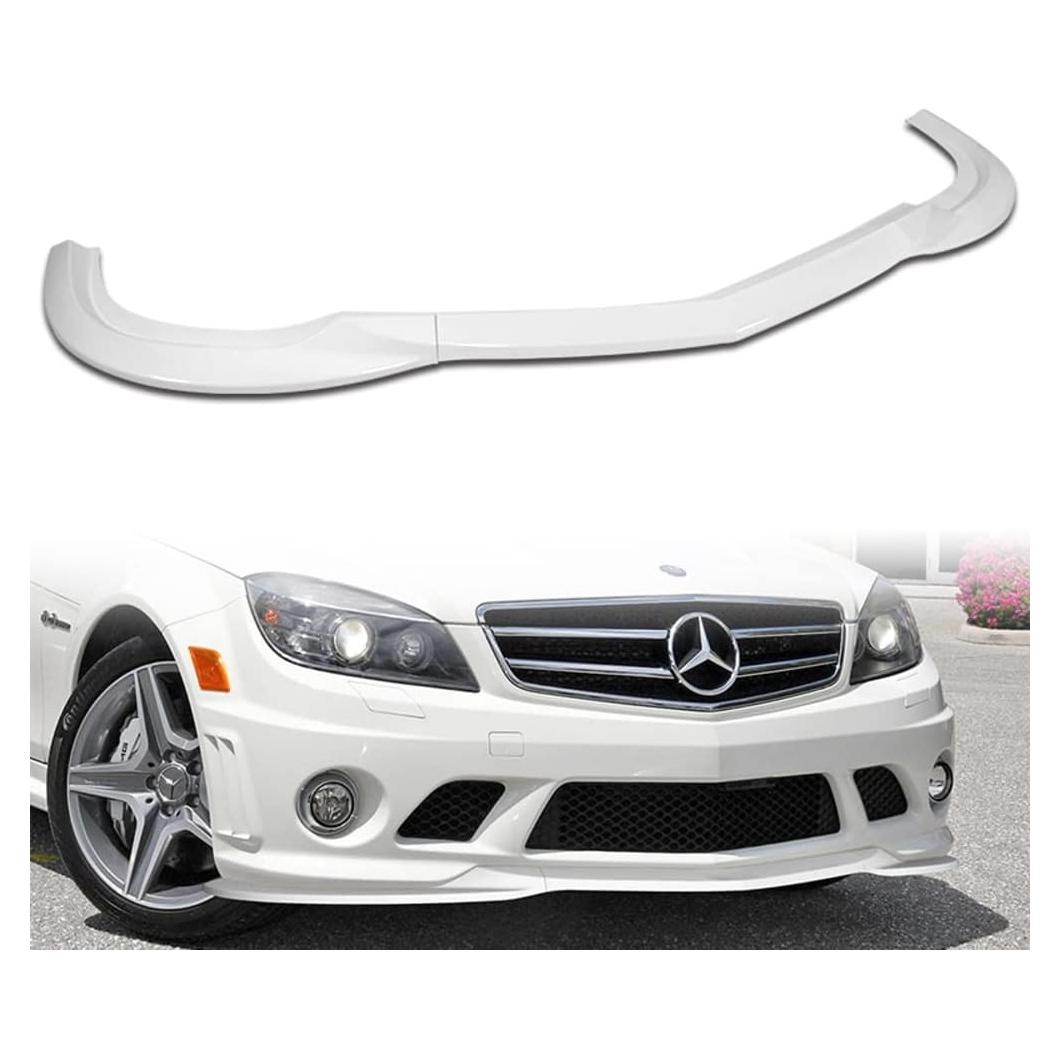 Labio Parachoques Frontal W-POWER para Mercedes-Benz C63 AMG 2008-2011 - ABS Blanco