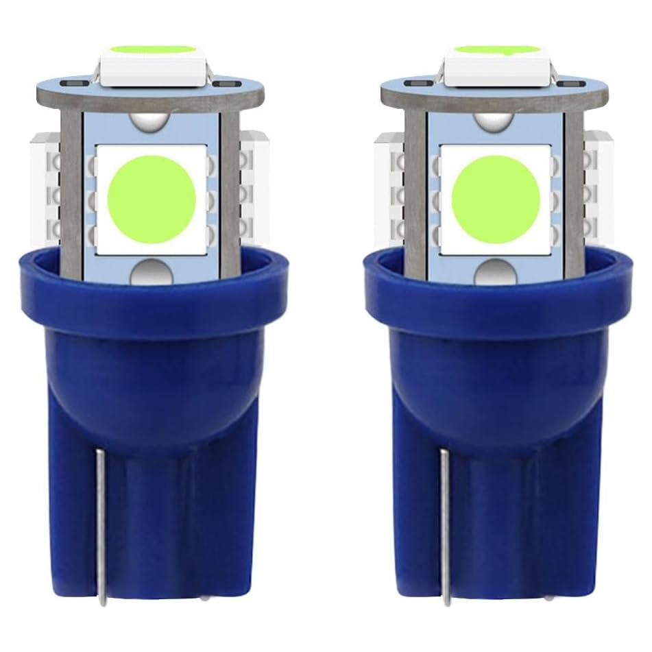 2 Bombillas LED T10 5050 6000K Azul Hielo Smilfuy