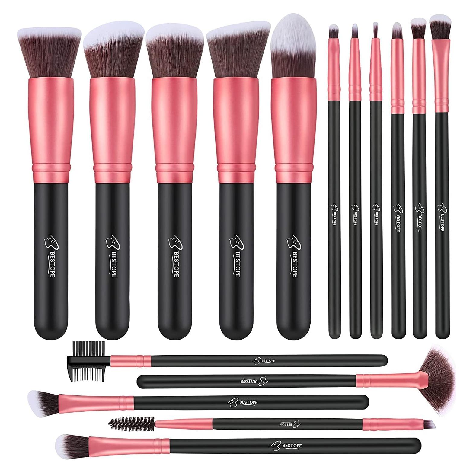Set de Pinceles de Maquillaje BESTOPE PRO 16 Piezas Sintéticos
