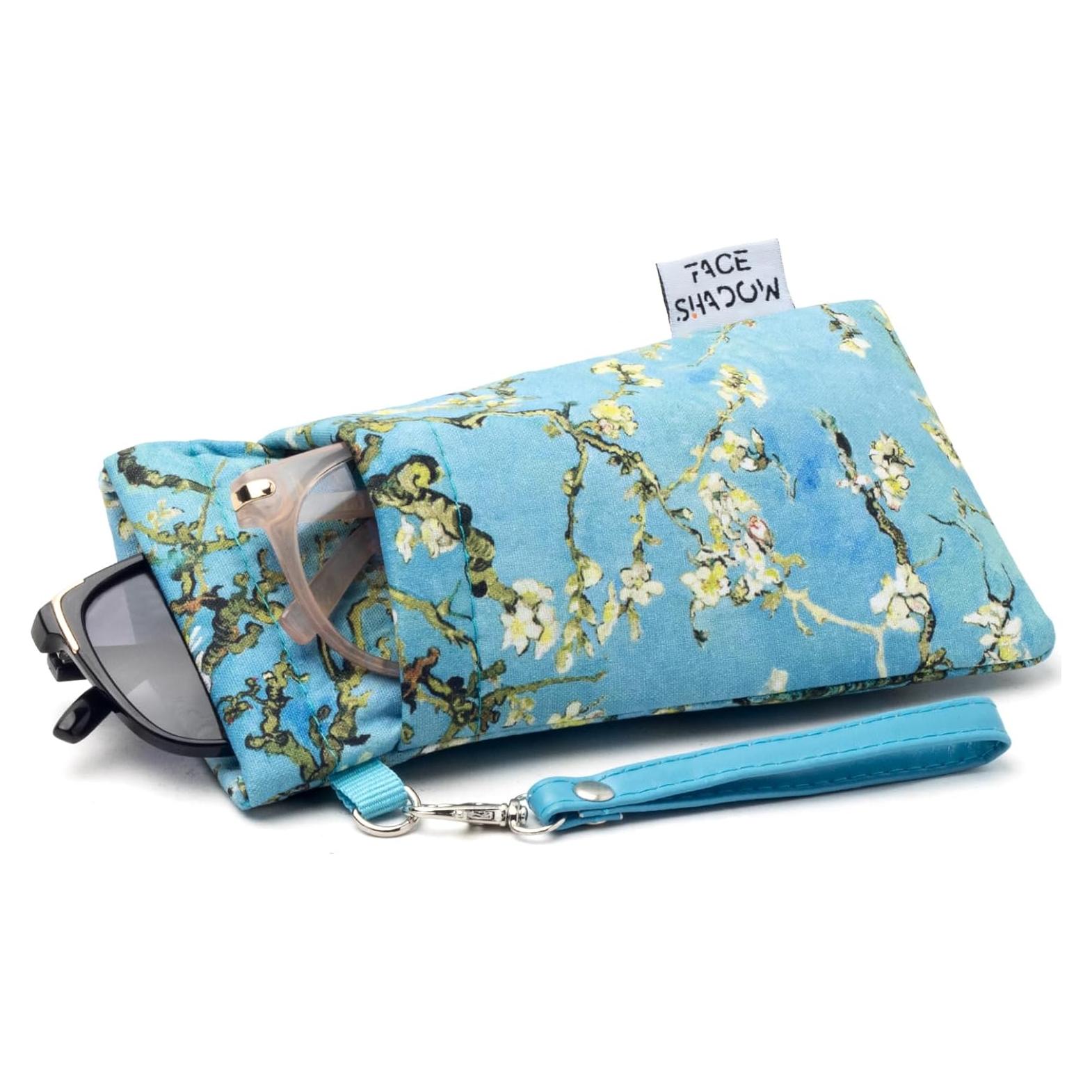 Estuche Doble para Gafas Microfibra Flor de Albaricoque