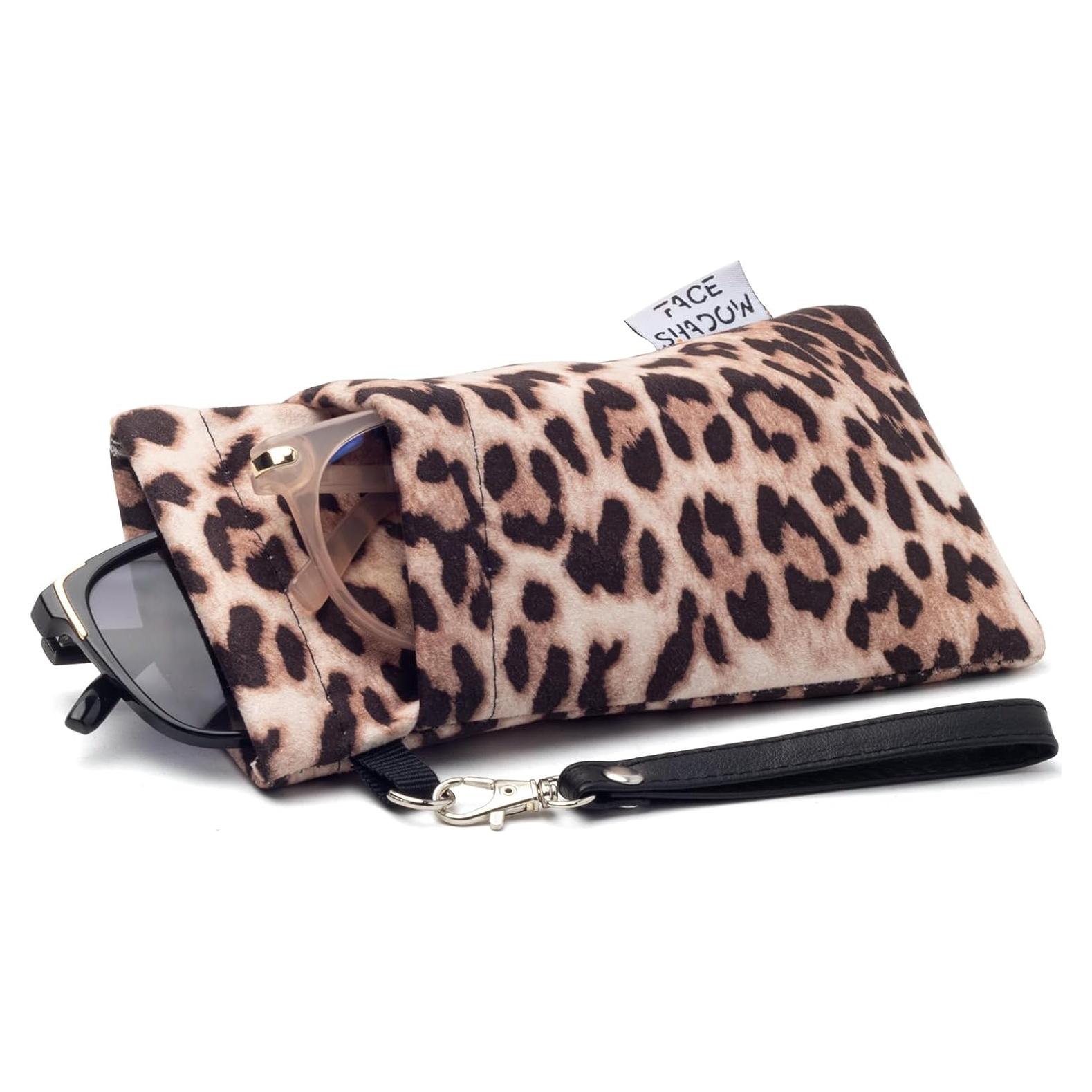 Estuche para Gafas Doble Leopardo 180x90mm con Paño