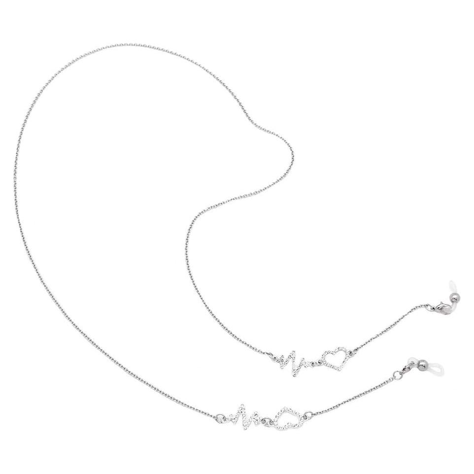 Cadena Lanyard KAI Top para Gafas y Mascarillas Plateada