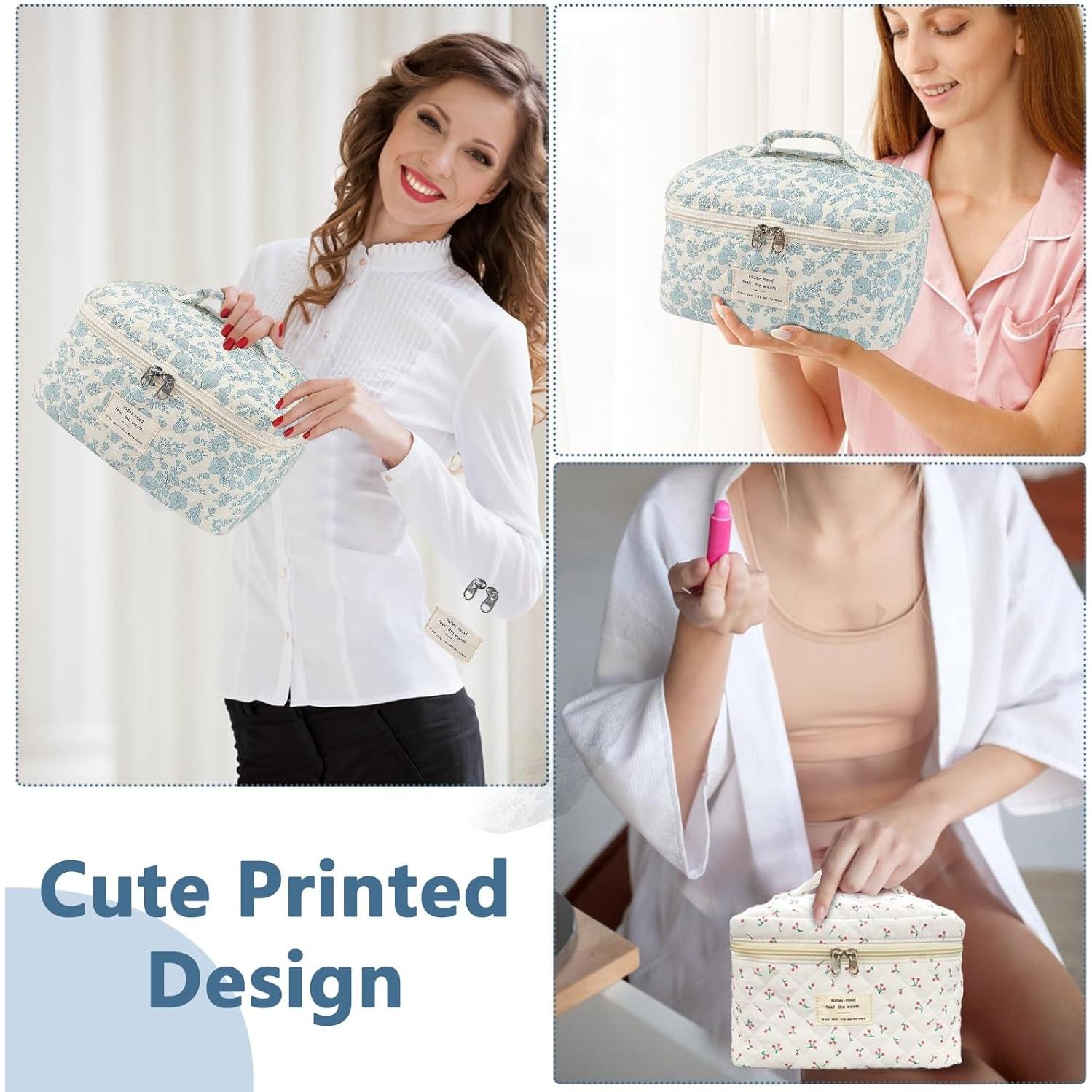 Bolsa de Maquillaje Grande Gosect Floral 25x16x16 cm