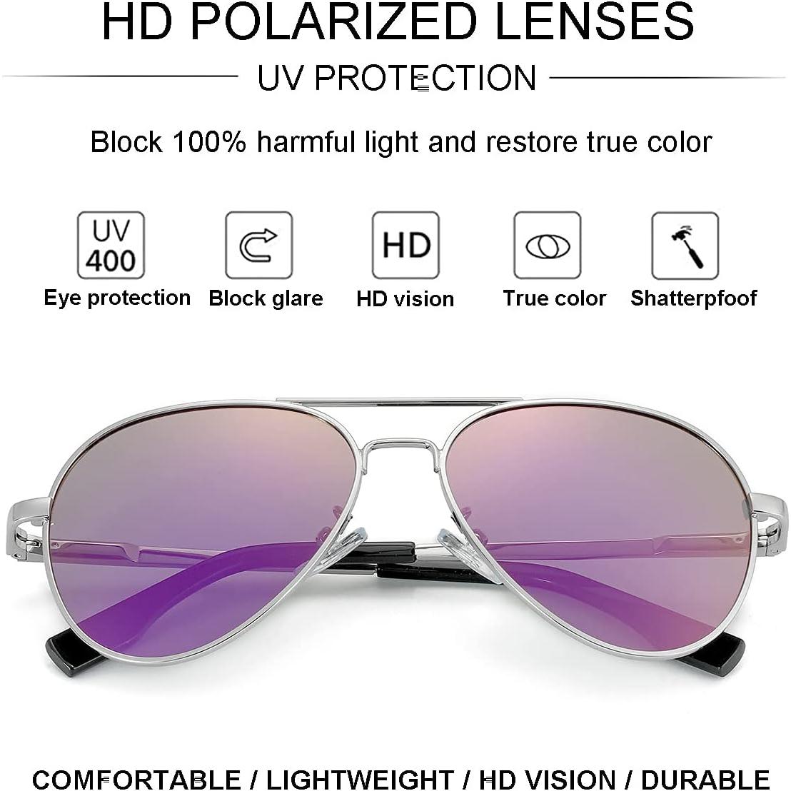 Gafas de Sol Aviador Gleyemor 52mm Polarizadas Unisex