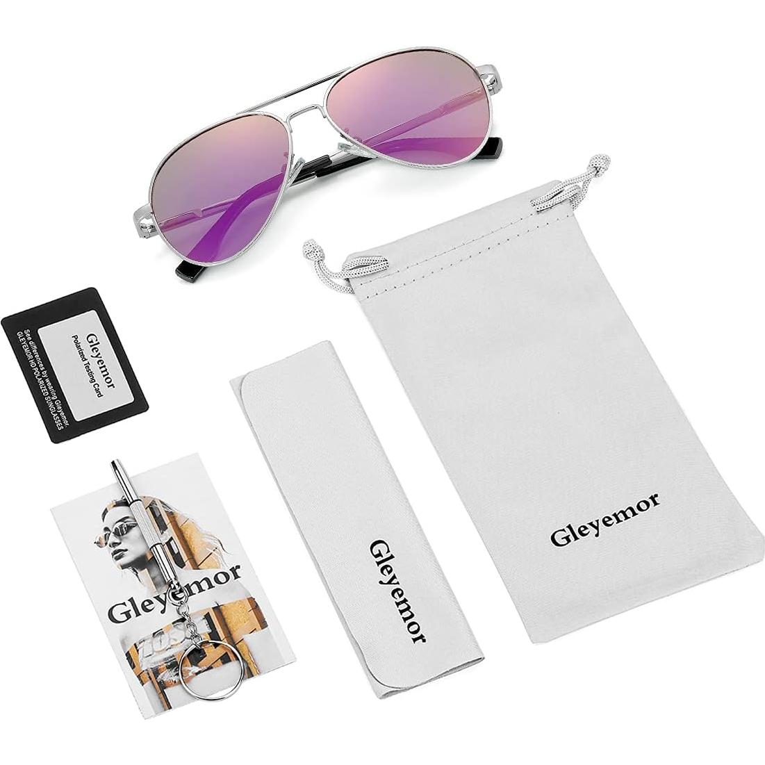 Gafas de Sol Aviador Gleyemor 52mm Polarizadas Unisex