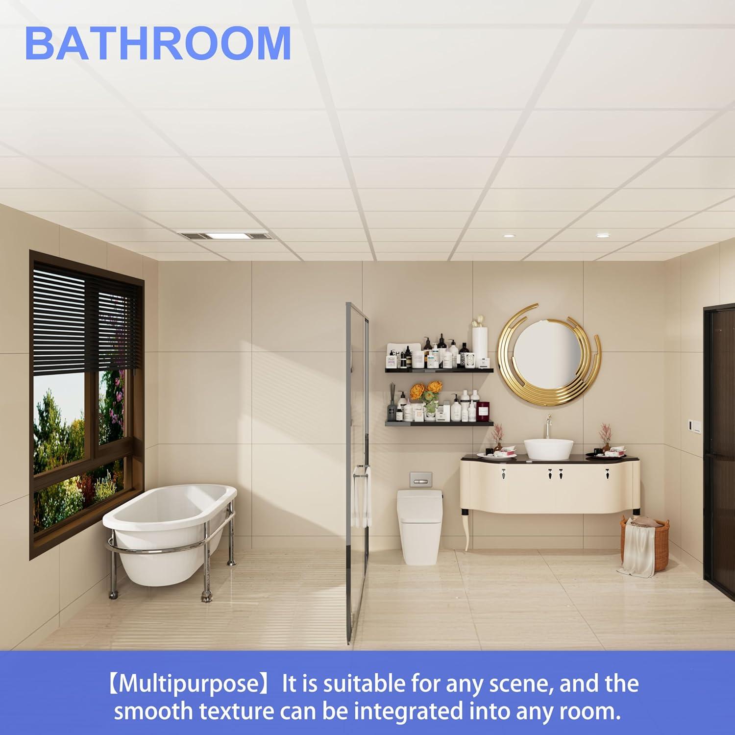 Azulejos de Techo PVC IMXPW 61x61 cm Impermeables 12 Piezas