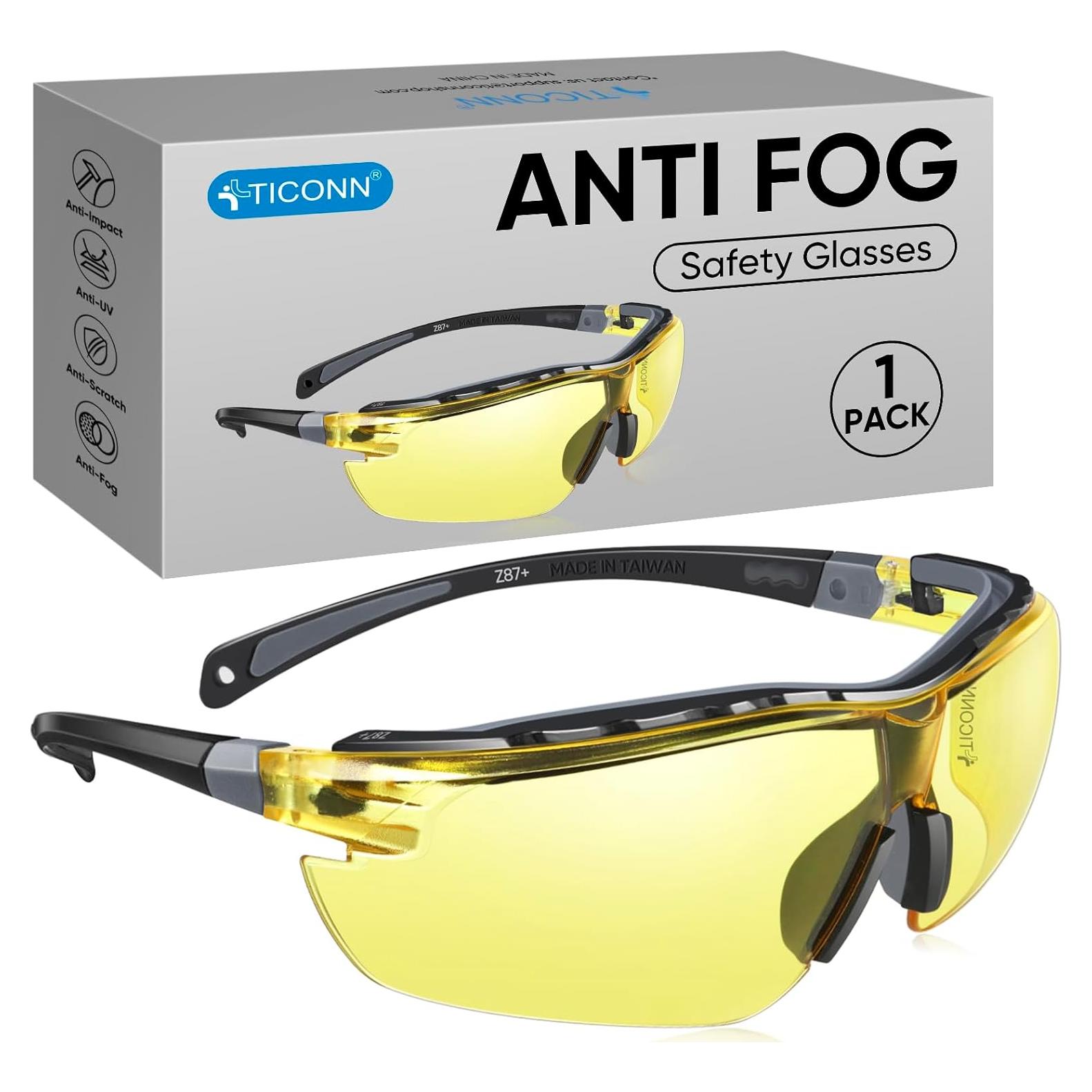 Gafas de seguridad TICONN antiempañantes UV ajustables