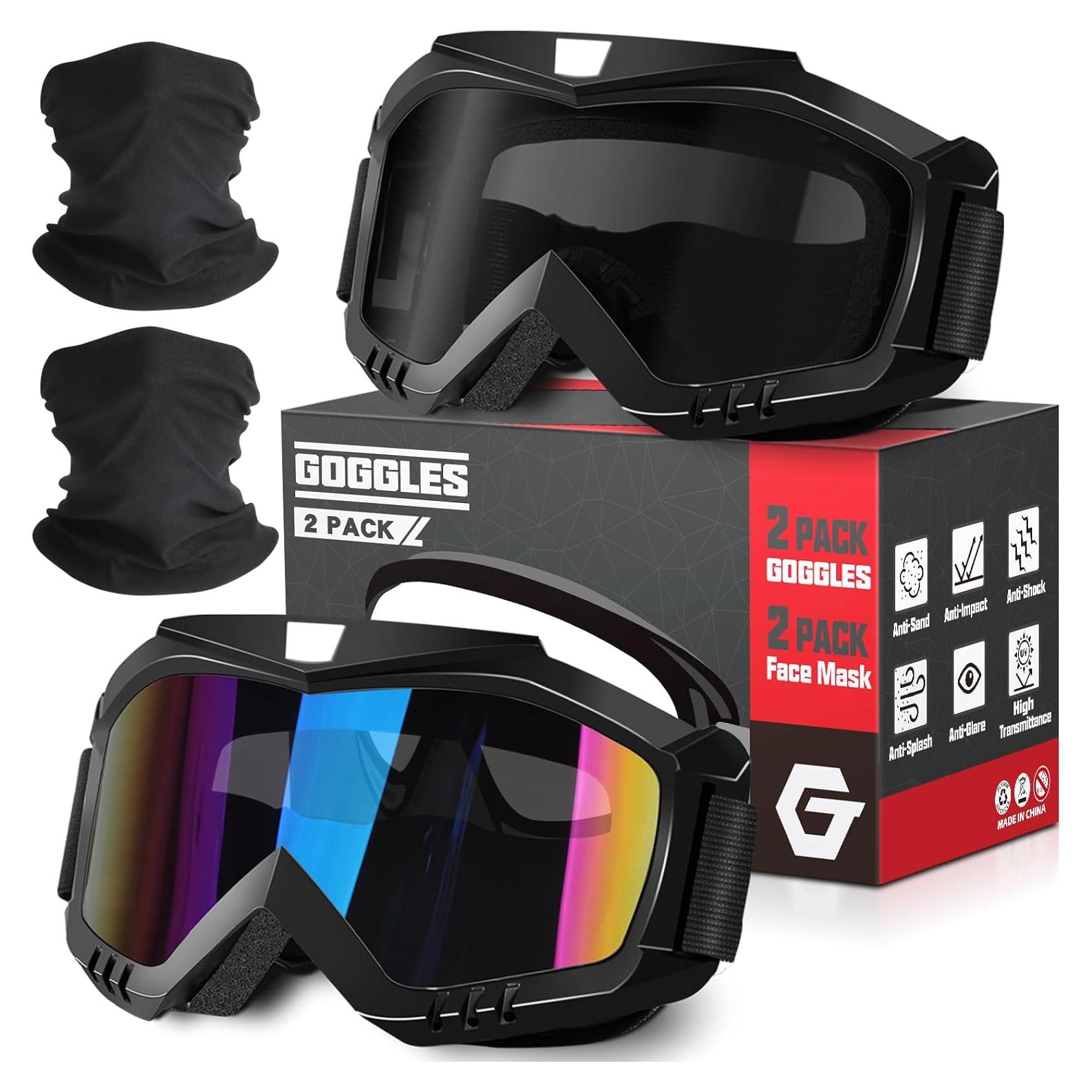 Gafas de Motocicleta OXG UV400 con Bufandas para Adultos
