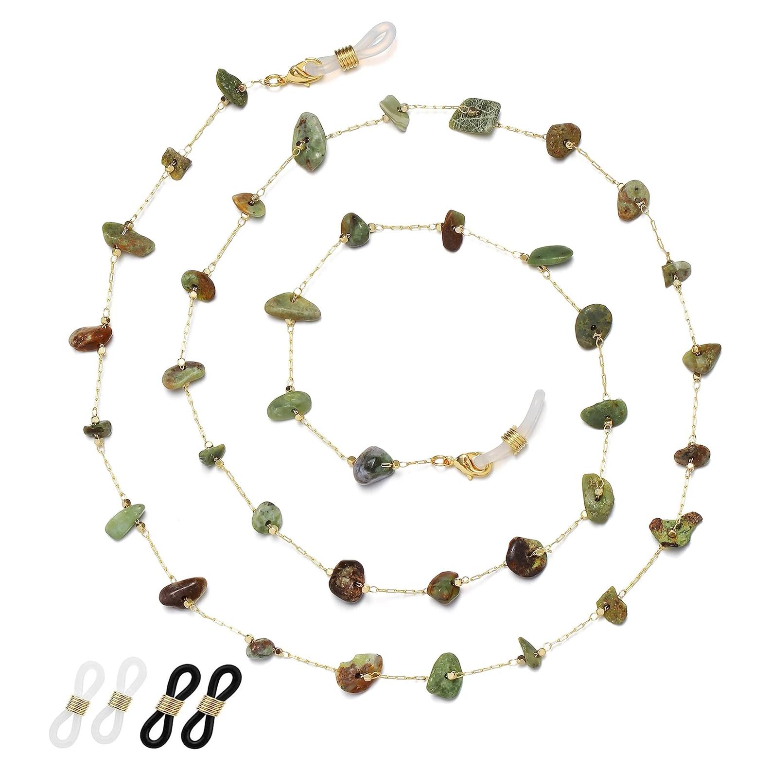 Cadena de Gafas para Mujeres Soporte de Cristal Natural