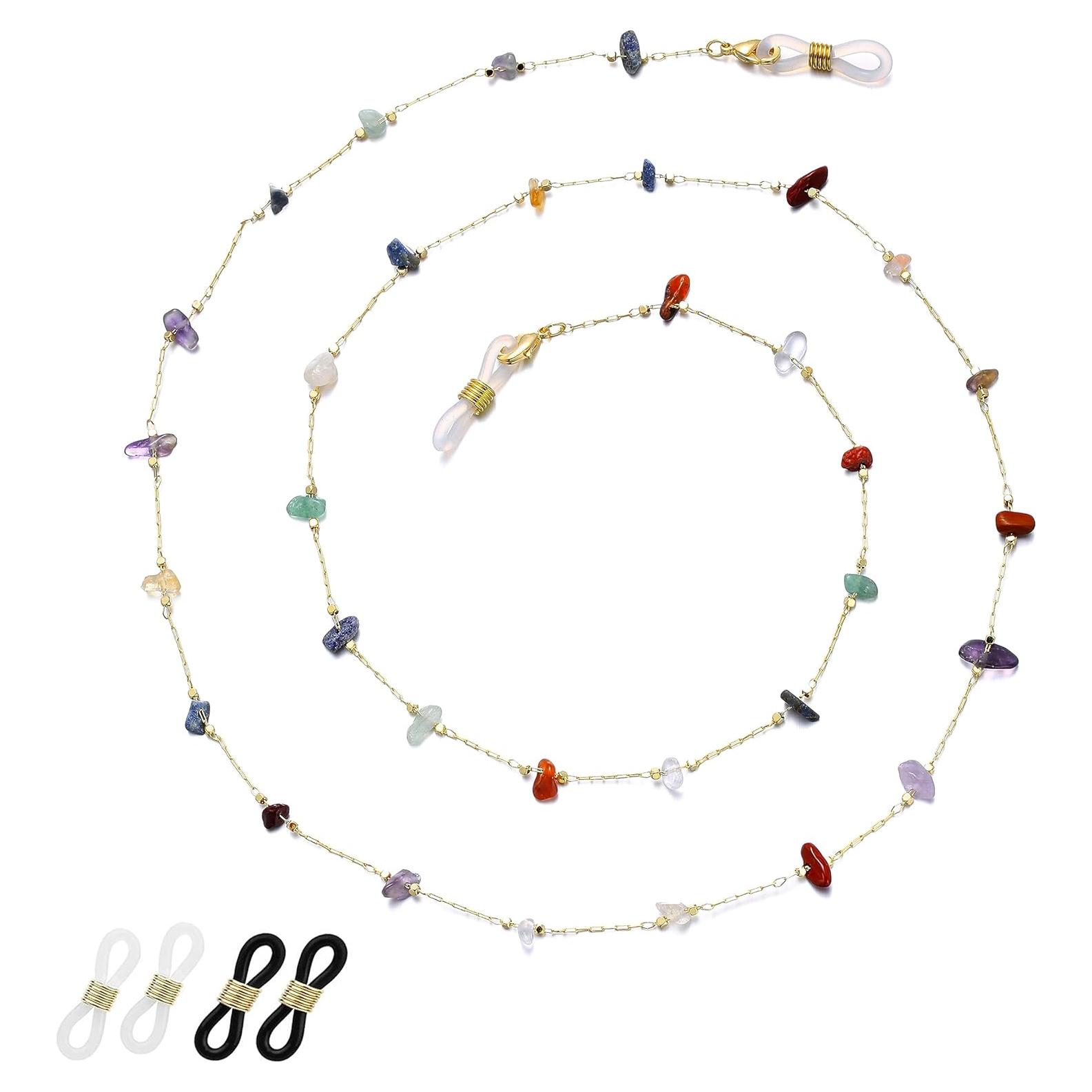 Cadena de Gafas para Mujeres Soporte de Piedra Natural