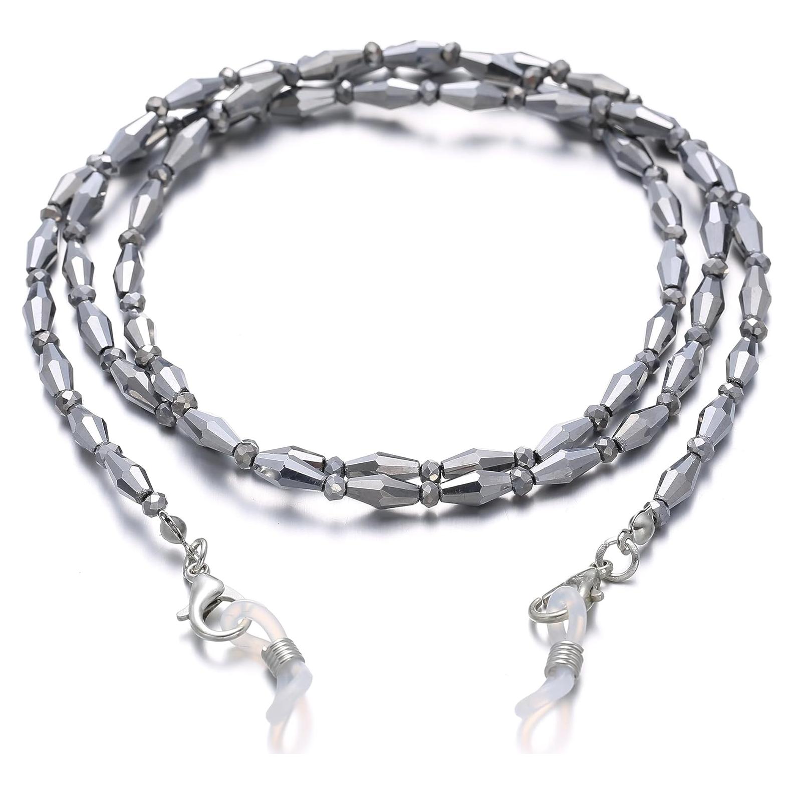 Cadena de Gafas para Mujeres Soporte con Perlas Cristal