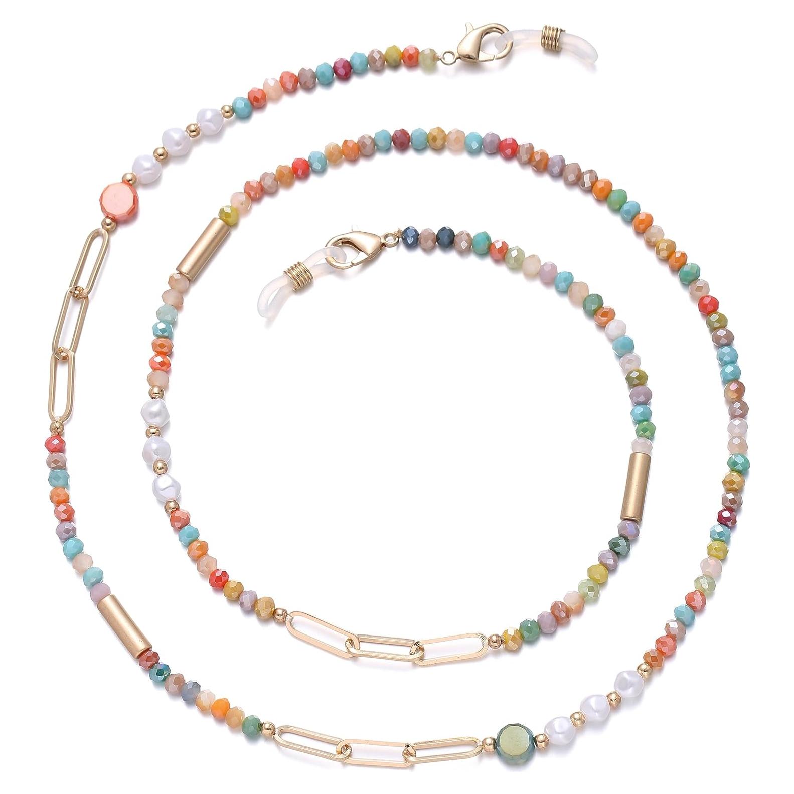 Cadena de Gafas de Perlas para Mujeres 71 cm Soporte Elegante