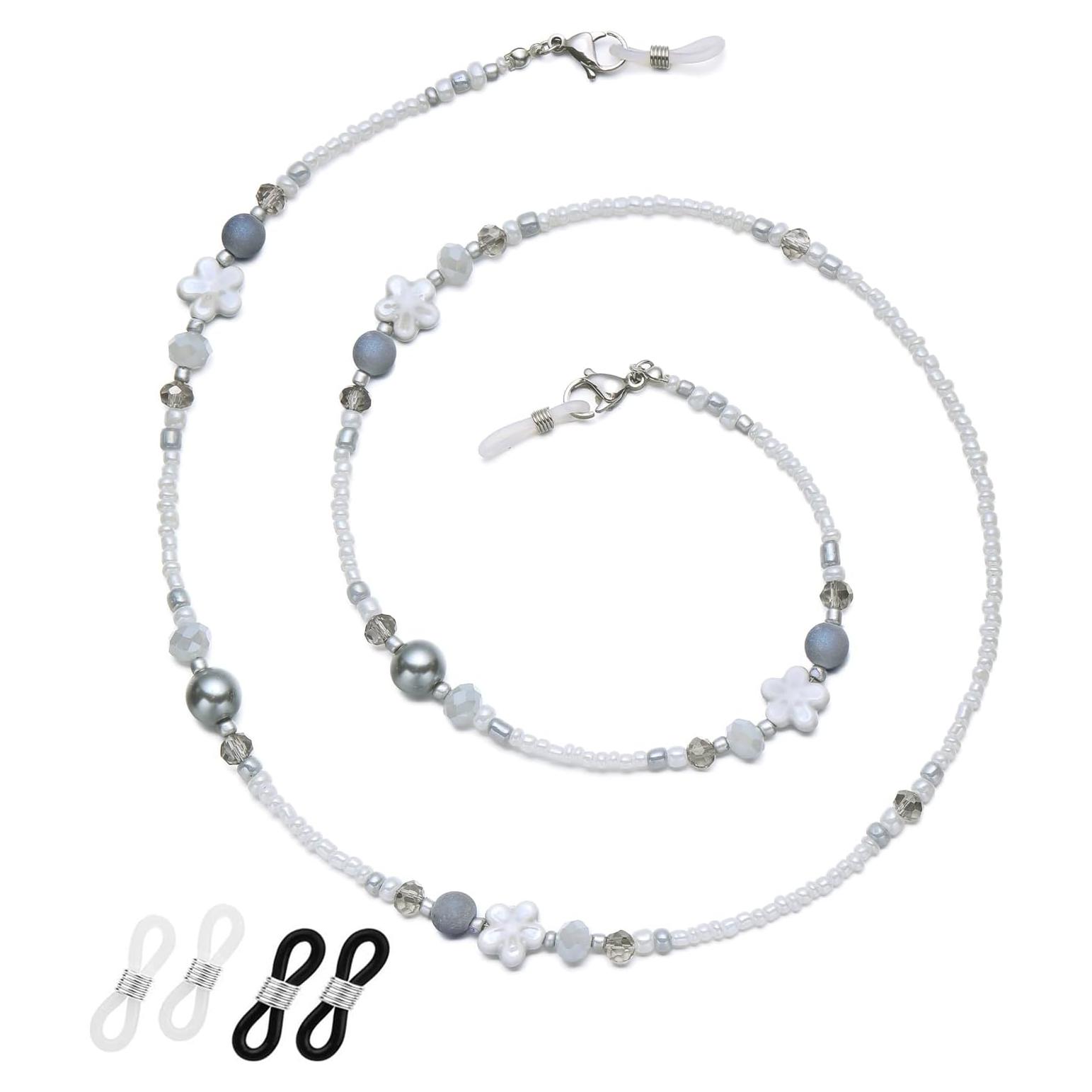 Cadena de Gafas Elegante para Mujeres con Perlas de Cristal