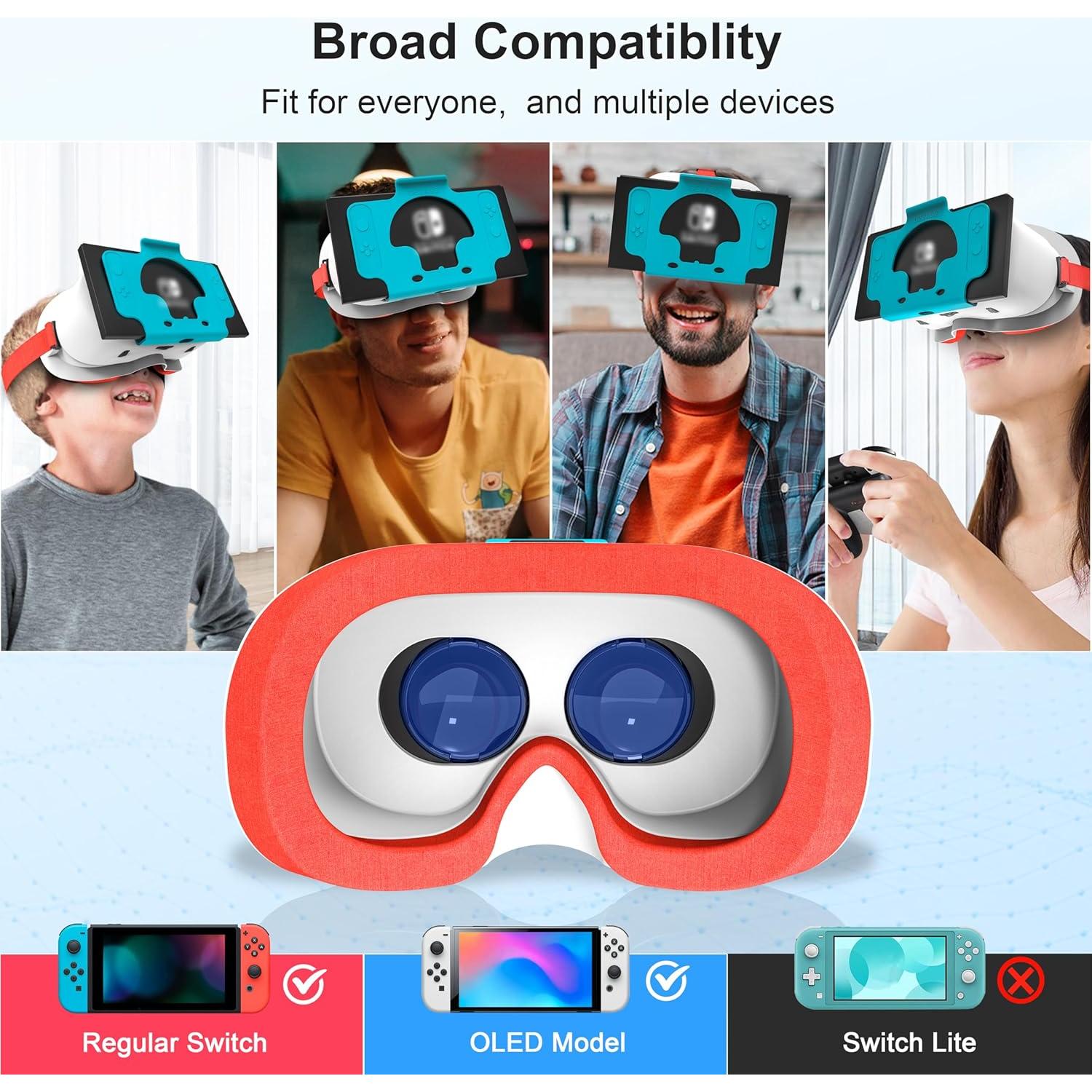 Auriculares VR DEVASO para Nintendo Switch y OLED, Lentes HD