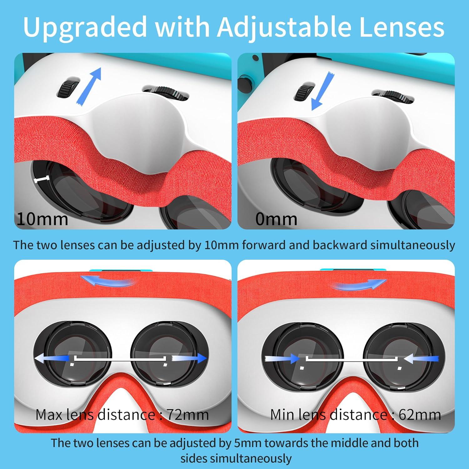 Auriculares VR DEVASO para Nintendo Switch y OLED, Lentes HD