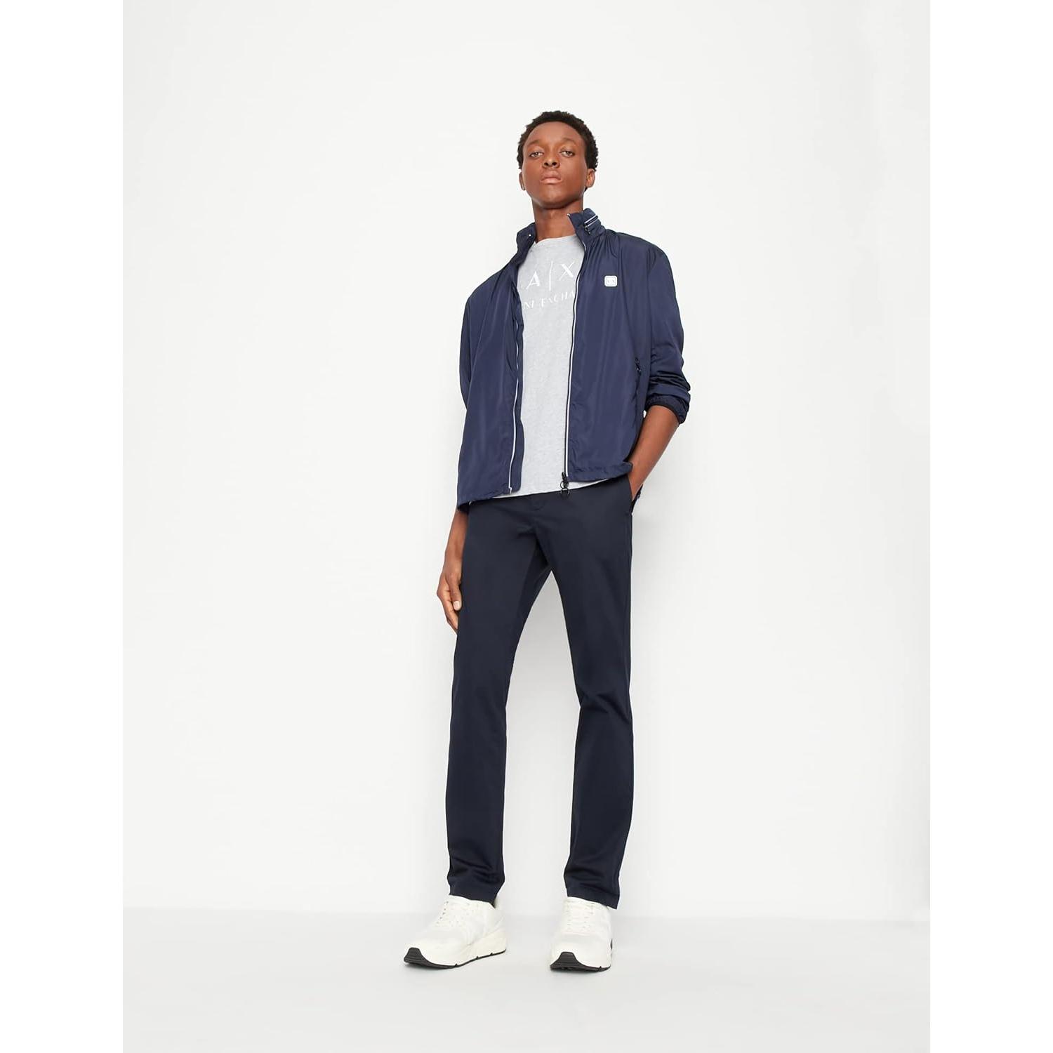 Camiseta AX Armani Exchange Hombre Gris Cuello Redondo