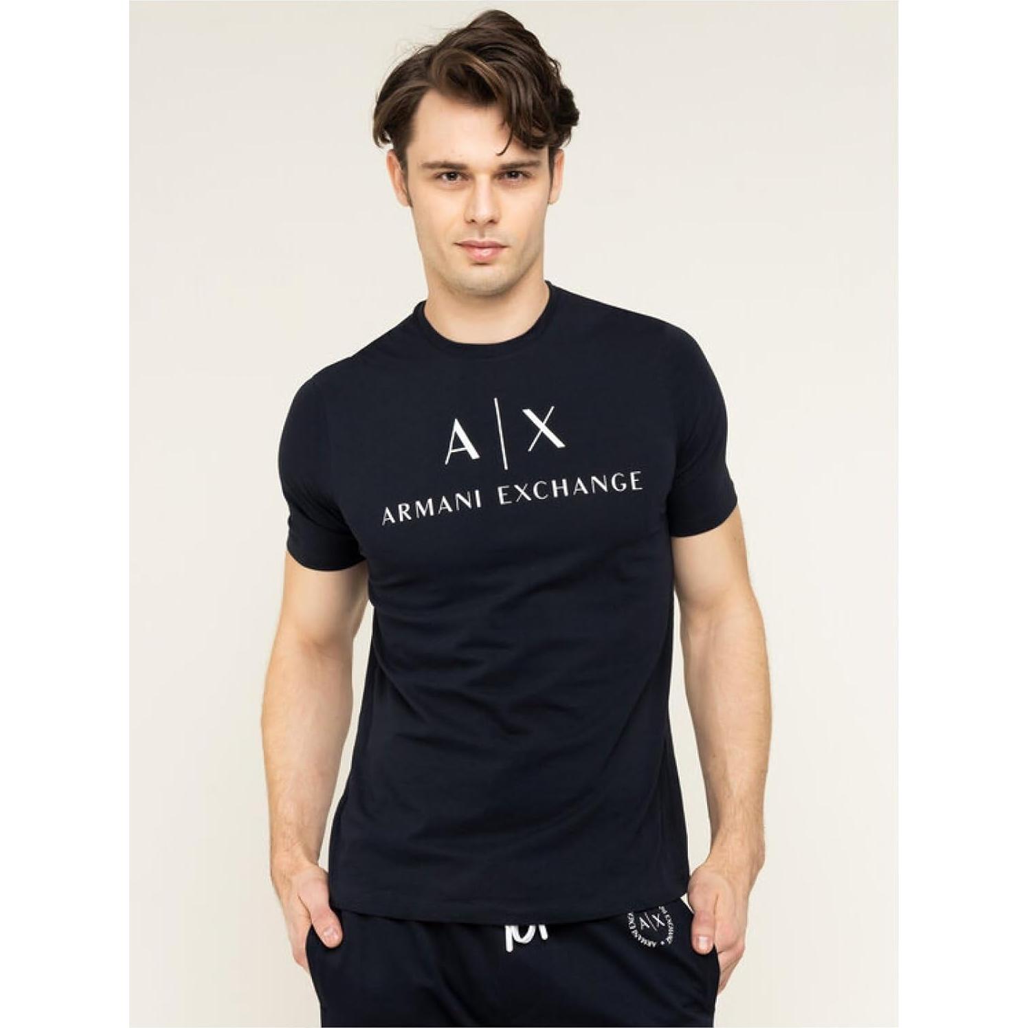 Camiseta AX Armani Exchange Hombre Cuello Redondo Azul XL
