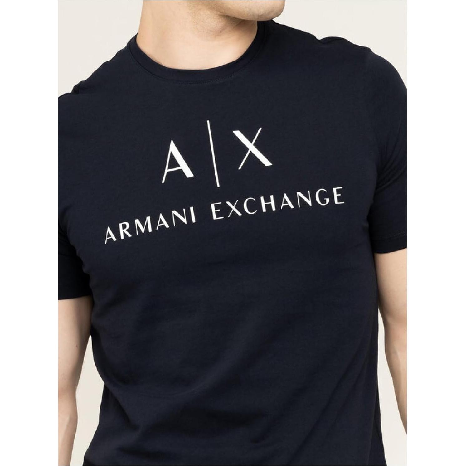 Camiseta AX Armani Exchange Hombre Cuello Redondo Azul XL