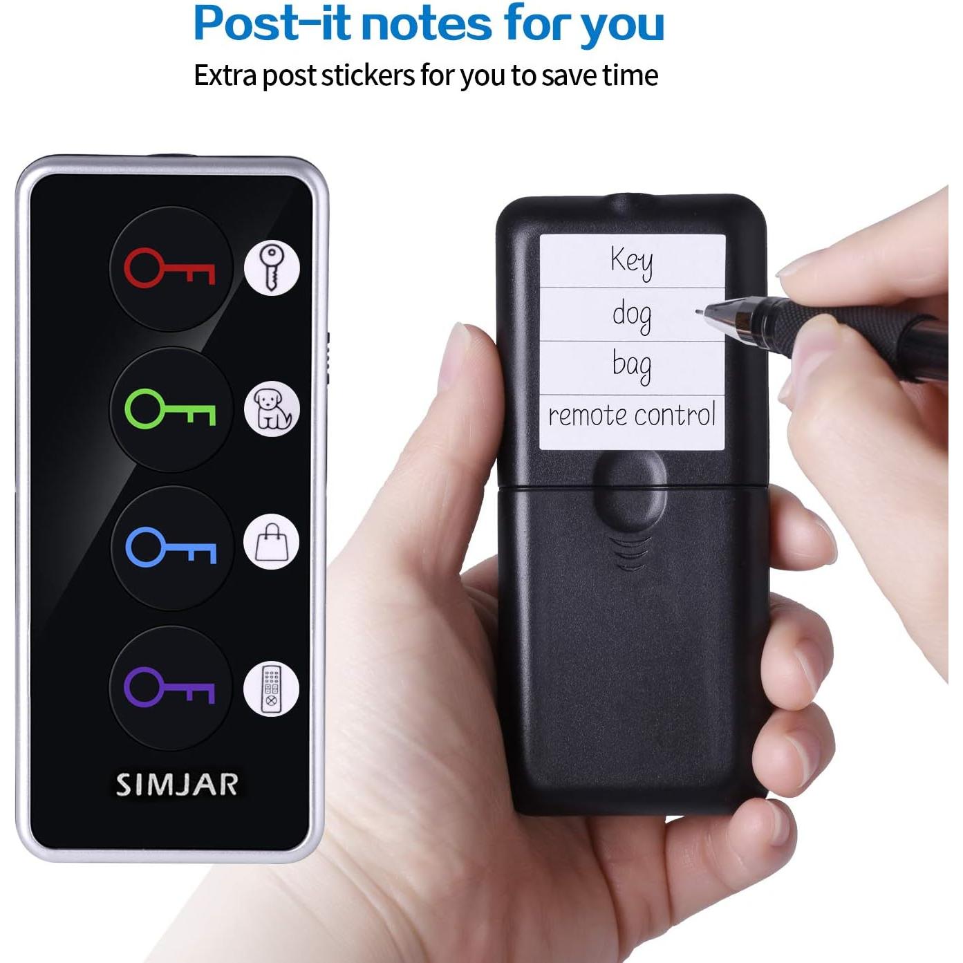 Localizador de Llaves Simjar Inalámbrico RF 40m con Linterna