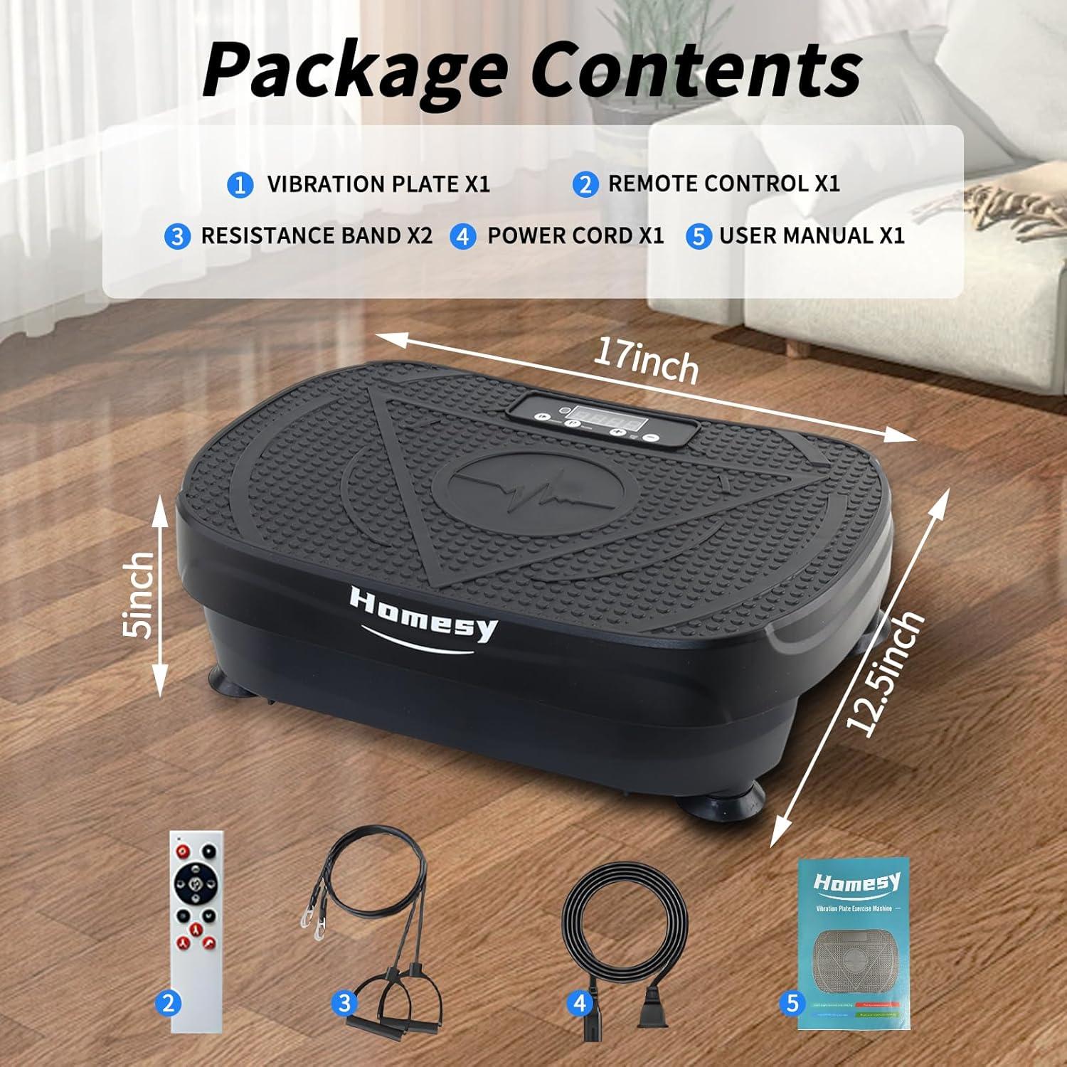 Placa de Vibración Homesy TD07 para Fitness y Drenaje Linfático