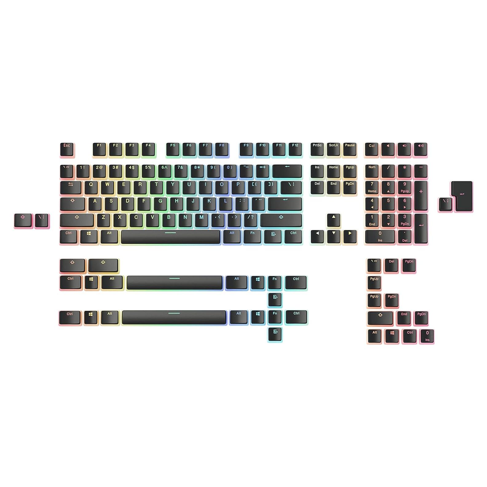 Teclas PBT Pudding Glorious Aura V2 Negro - Compatibles con Teclados Mecánicos